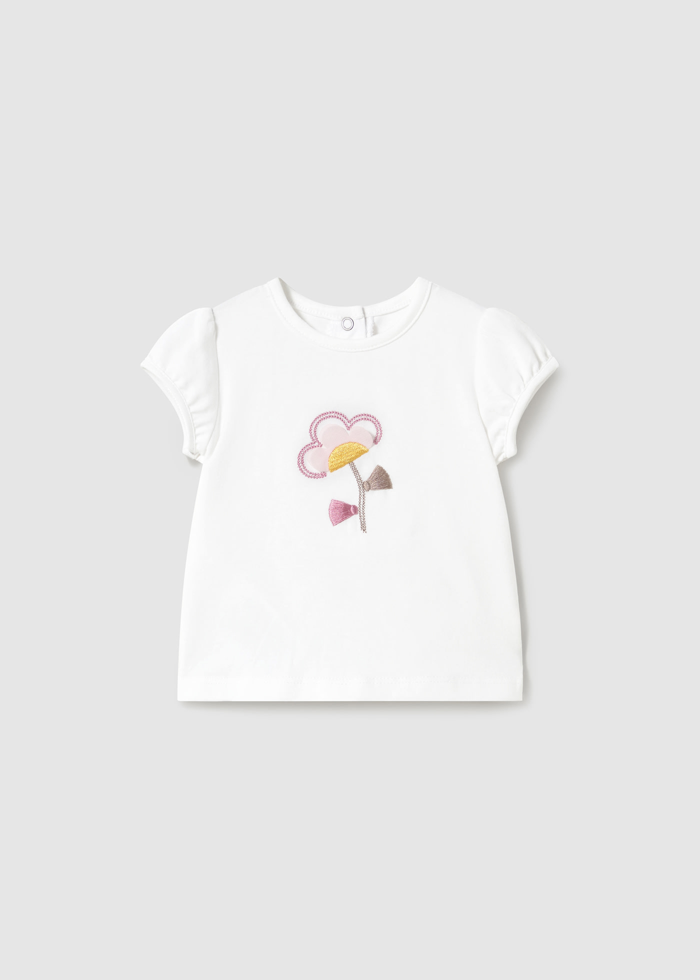 Survêtement avec t-shirt à fleurs nouveau-né