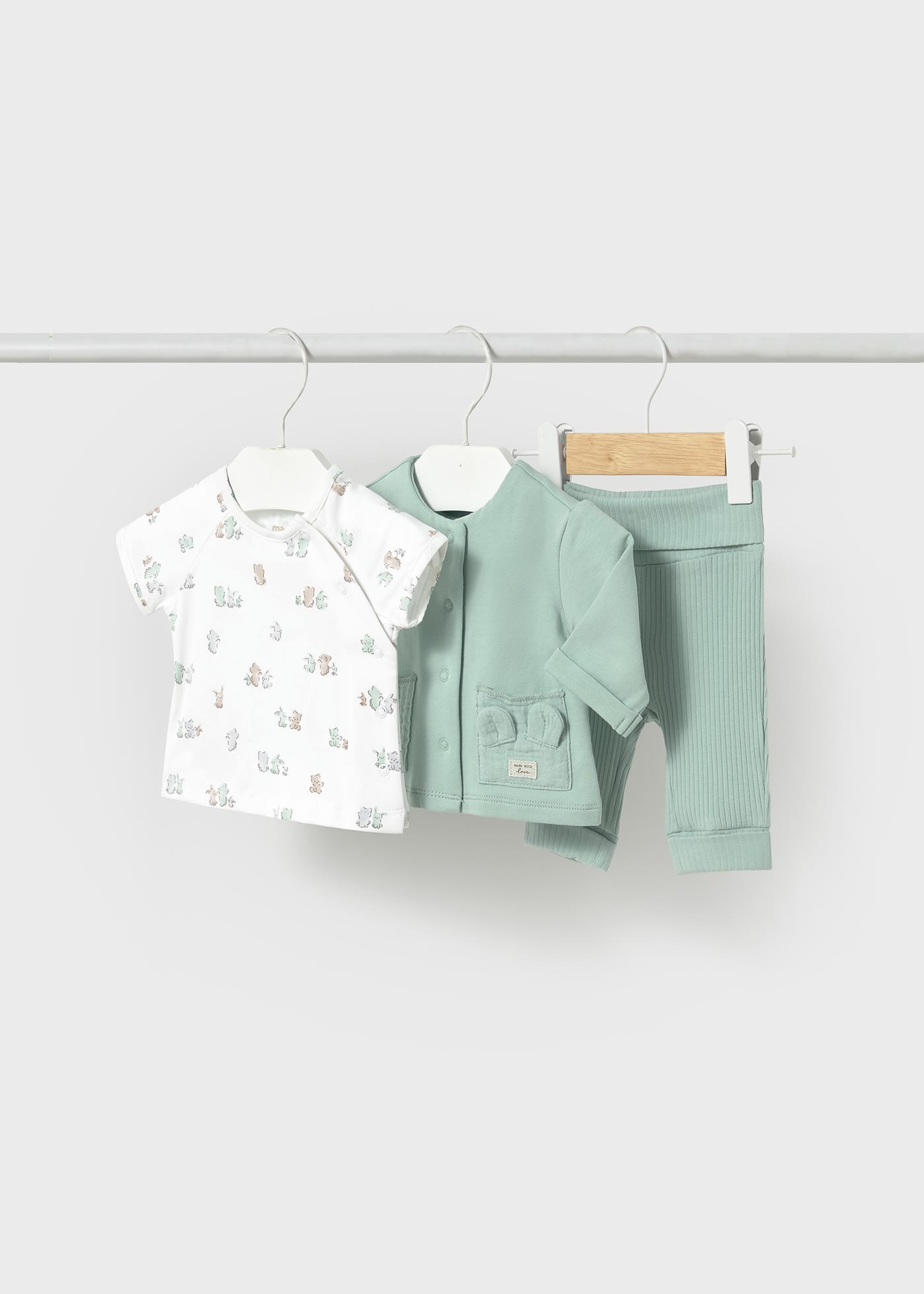 Newborn Tracksuit with Printed T-Shirt