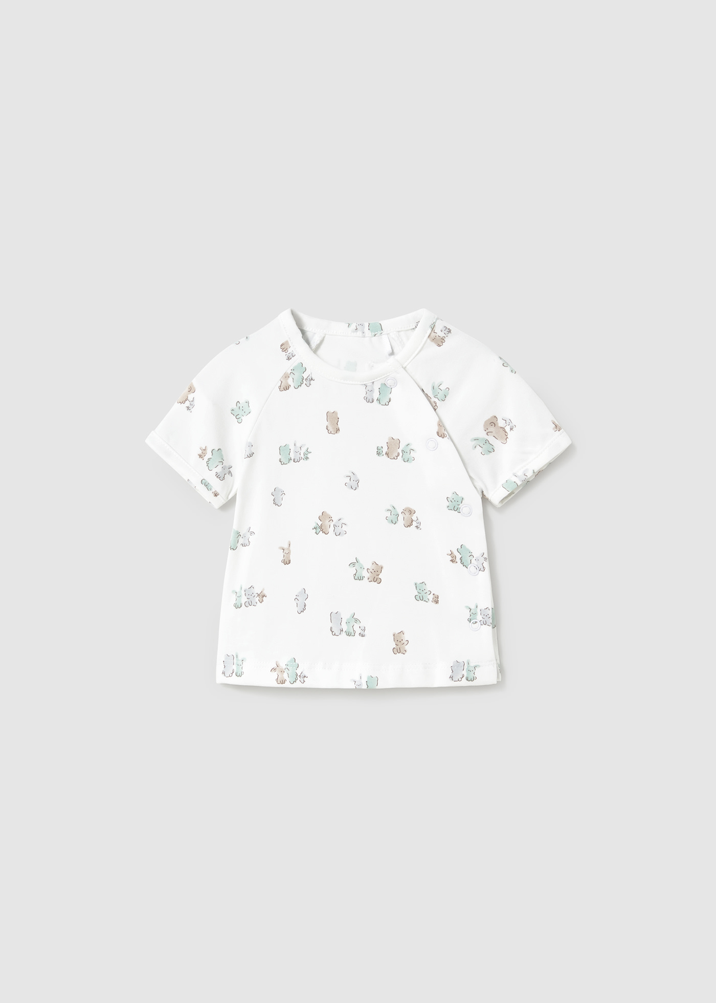 Newborn Tracksuit with Printed T-Shirt