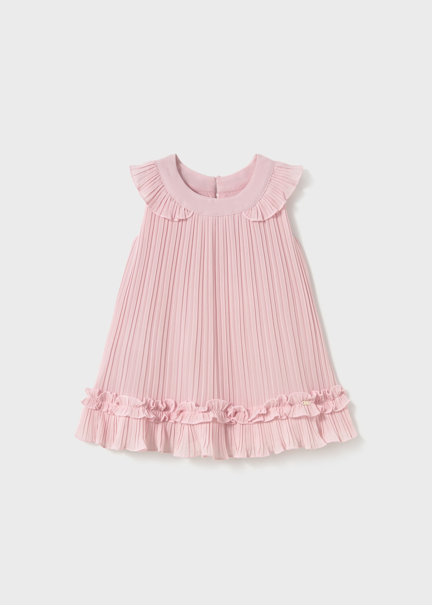 Robe plissée en mousseline de soie bébé