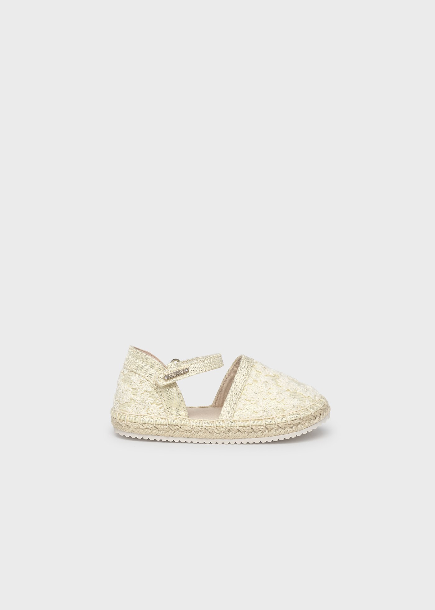 Espadrillas metallizzate fiori neonata