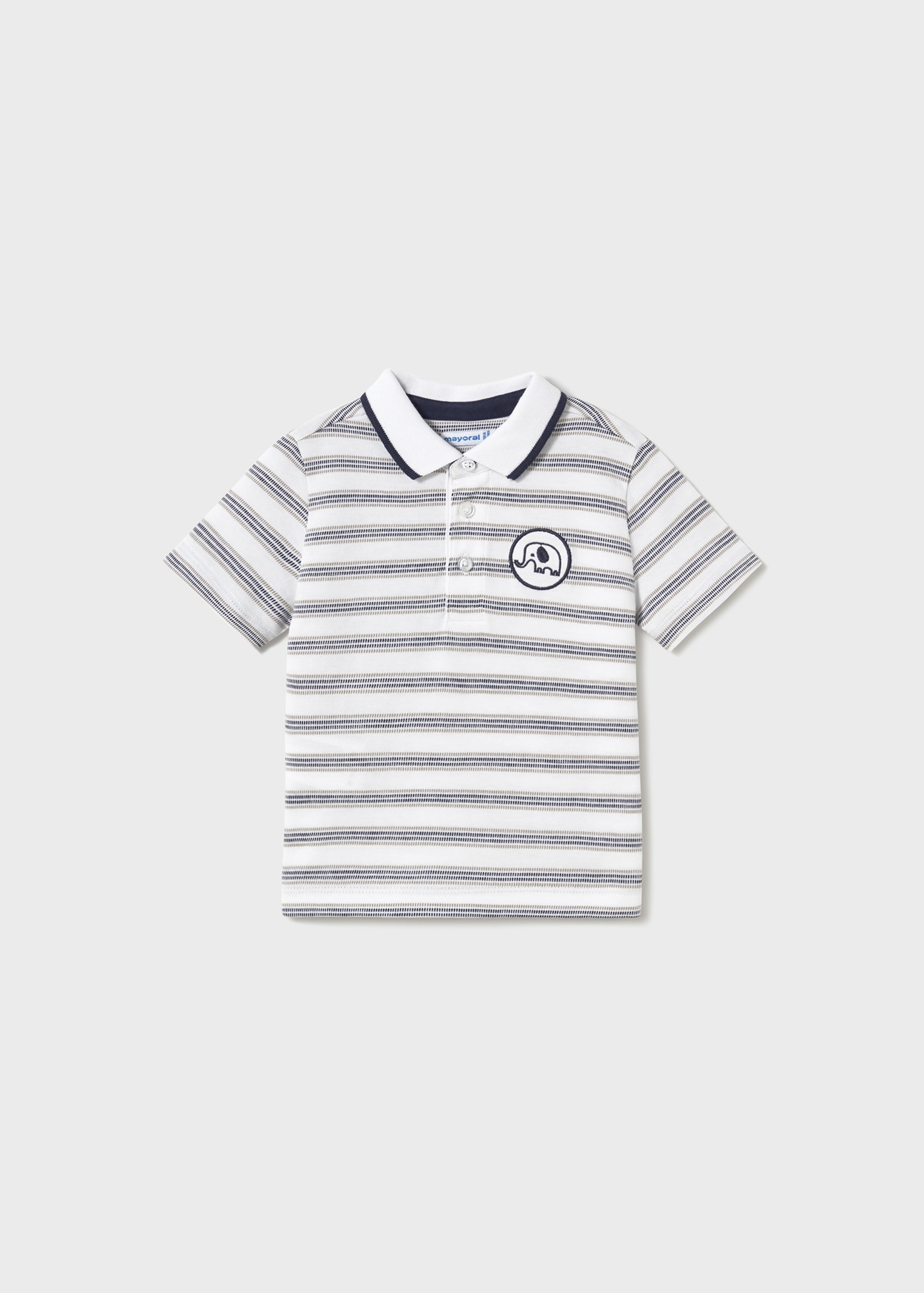 Polo jacquard righe neonato