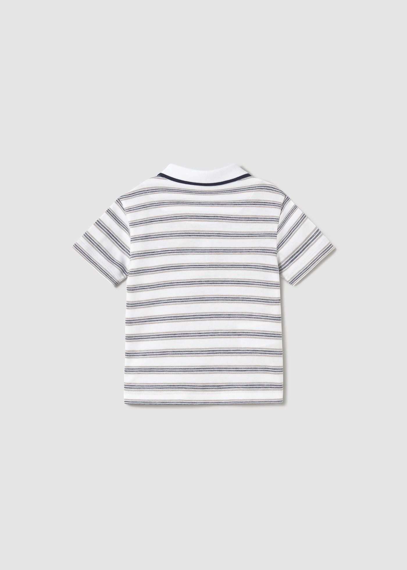 Polo jacquard righe neonato