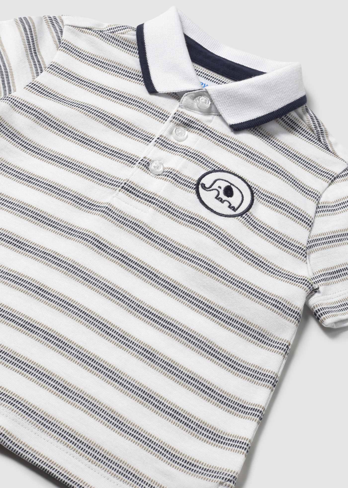 Polo jacquard righe neonato