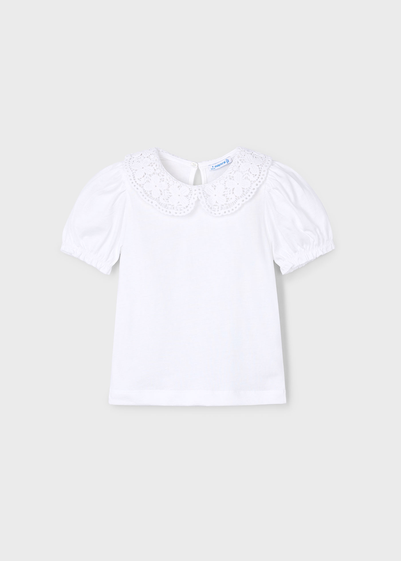 Tricou guler crosetat fetita