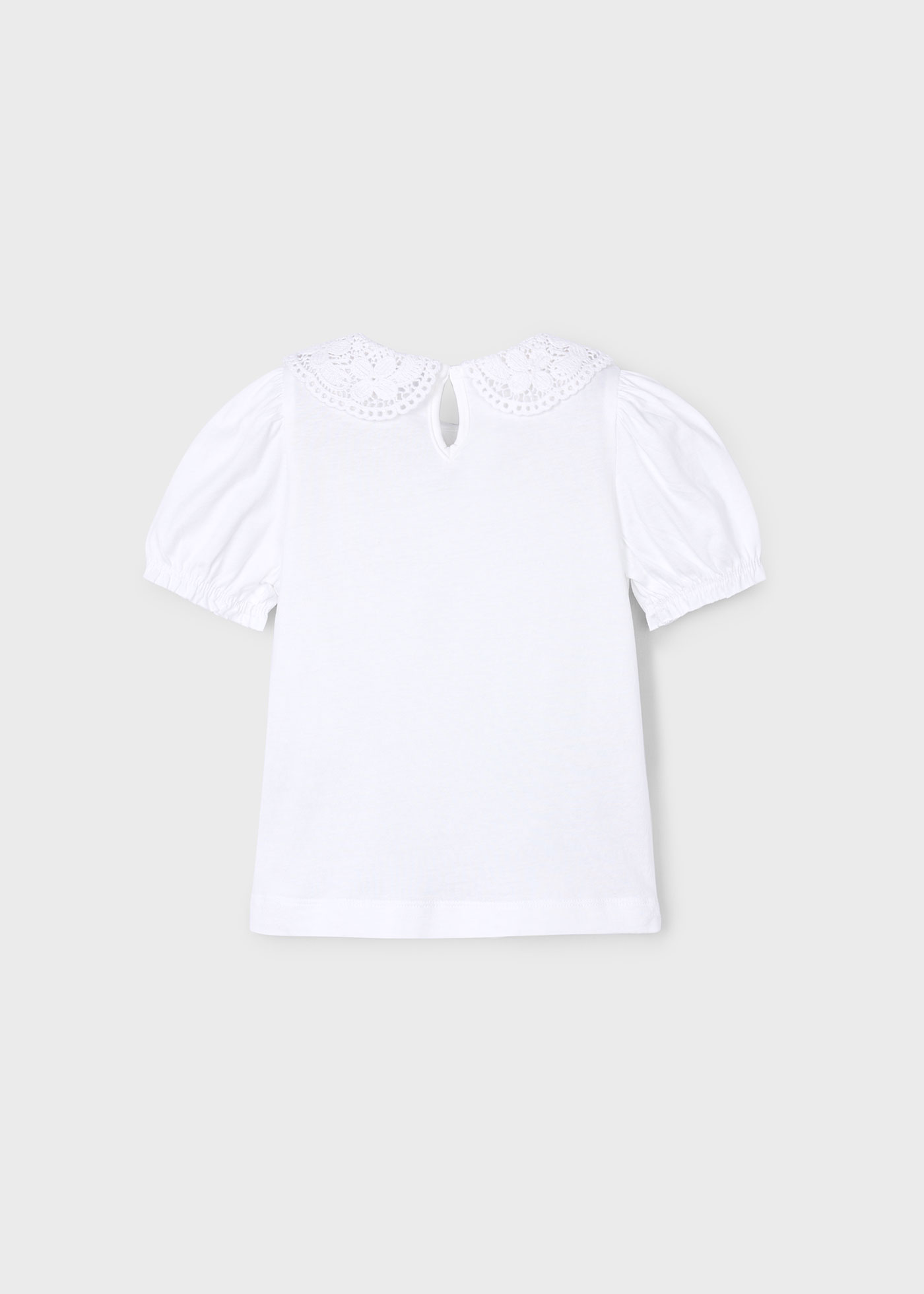 Tricou guler crosetat fetita