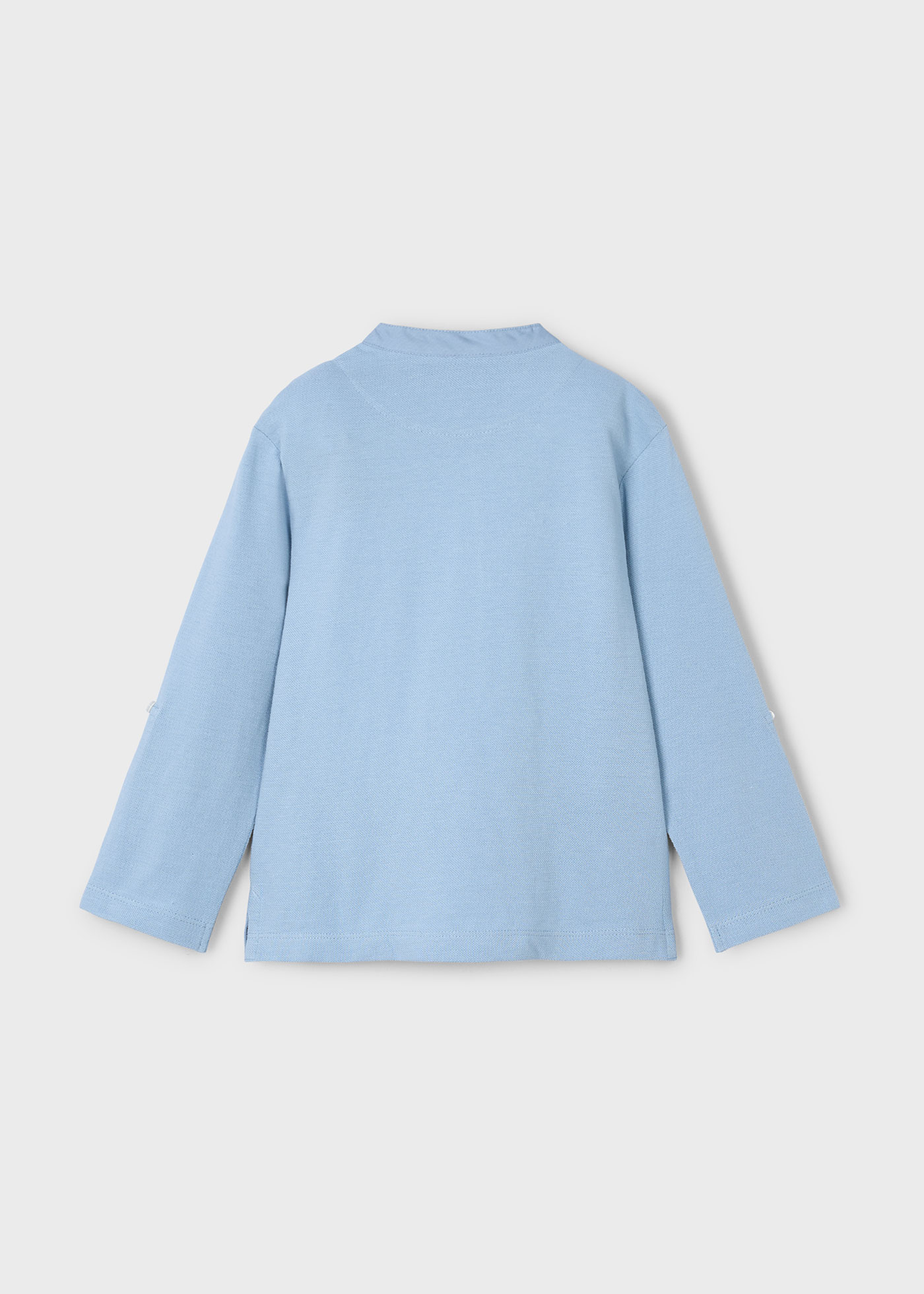 Boy Long Sleeve Mandarin Collar Polo