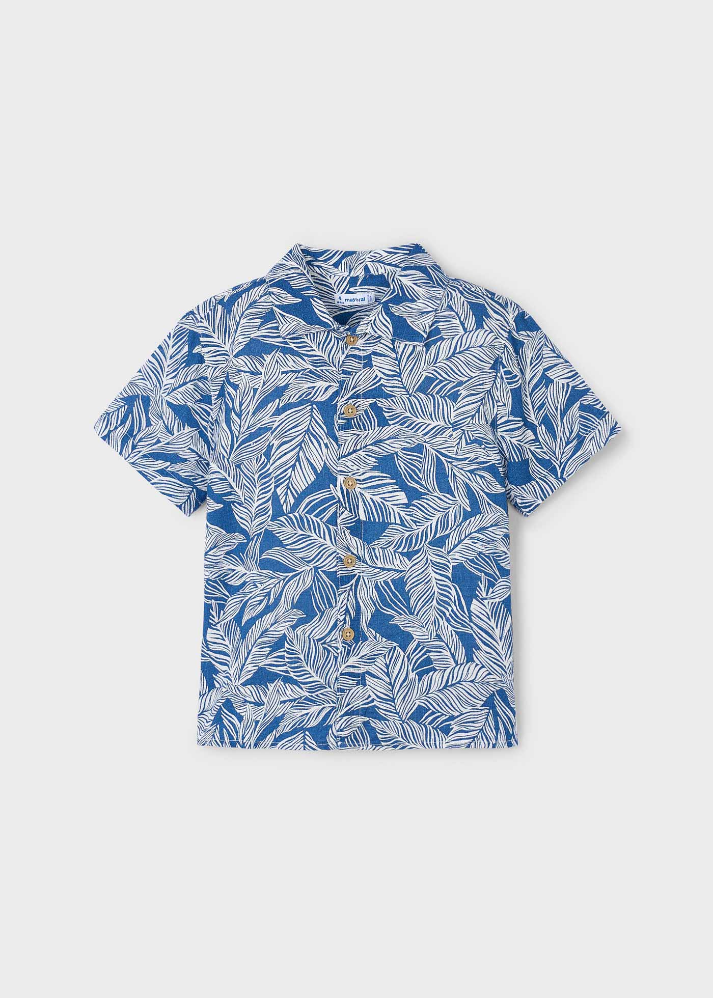 Camisa estampada tropical menino