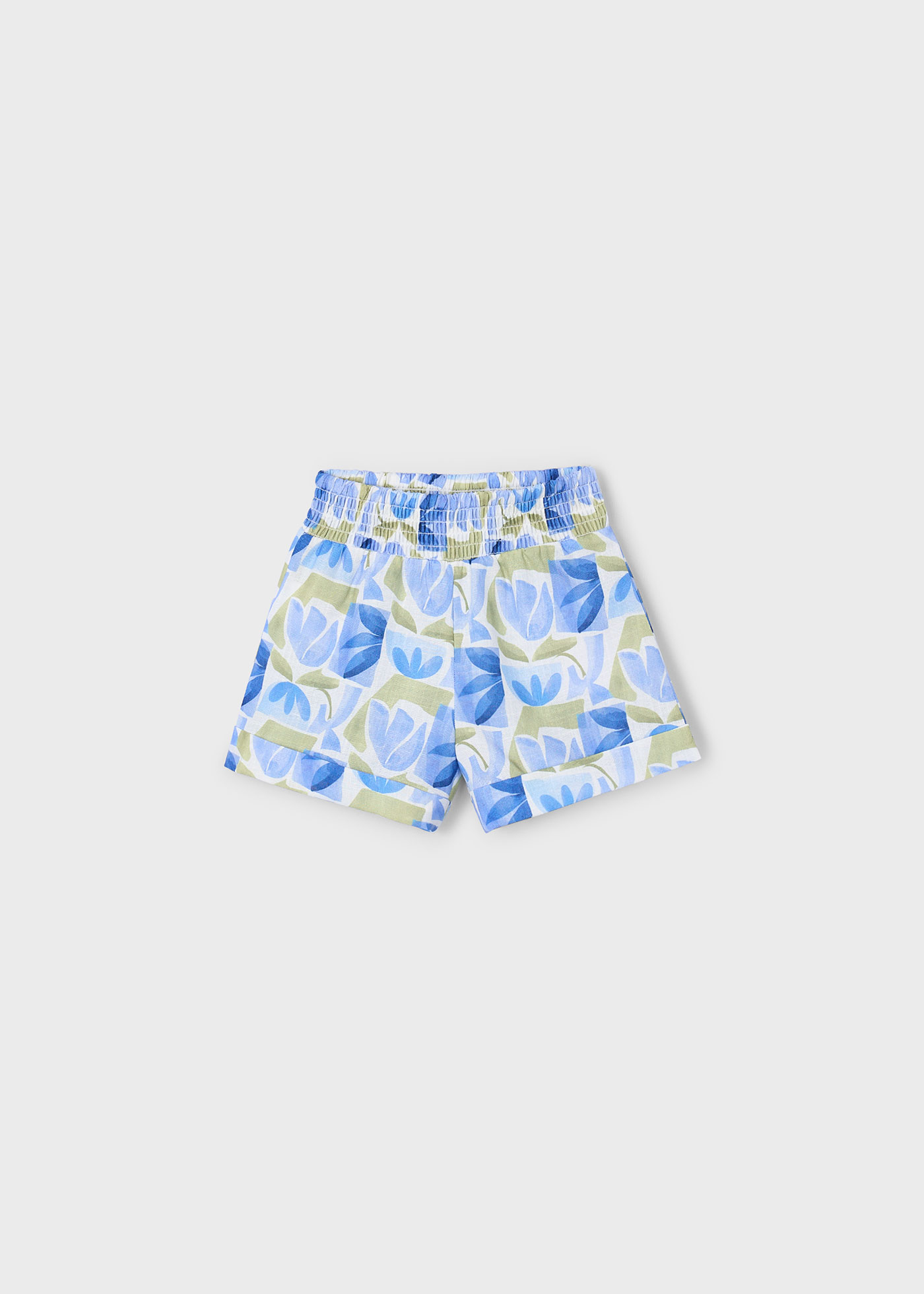 Pantalón corto flores geométricas niña