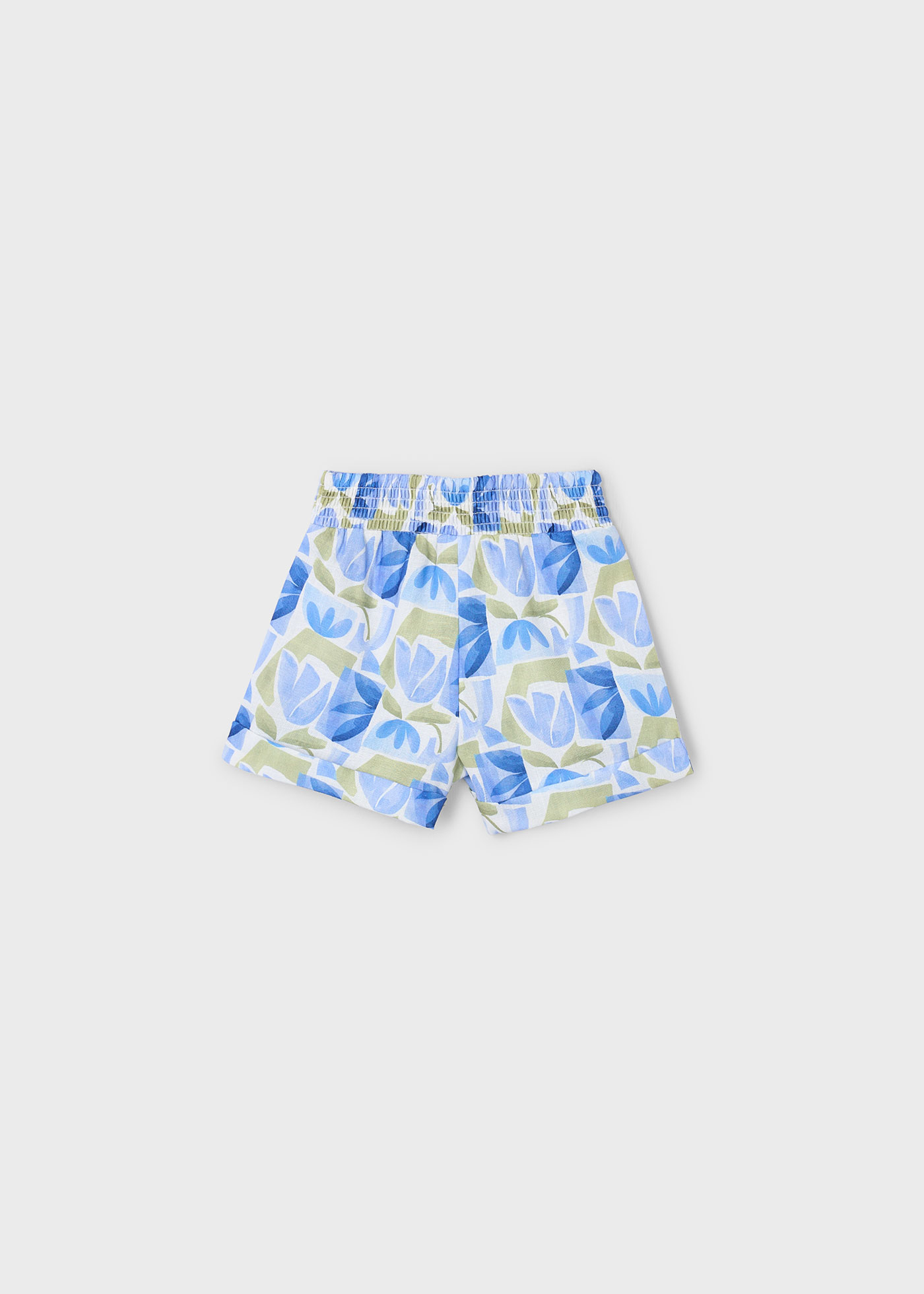 Pantalón corto flores geométricas niña