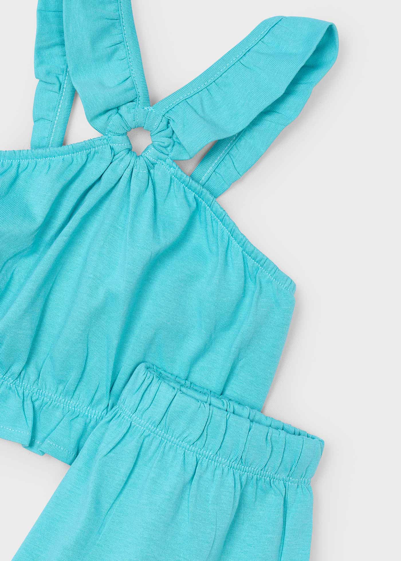 Conjunto pantalón corto y top arandela niña