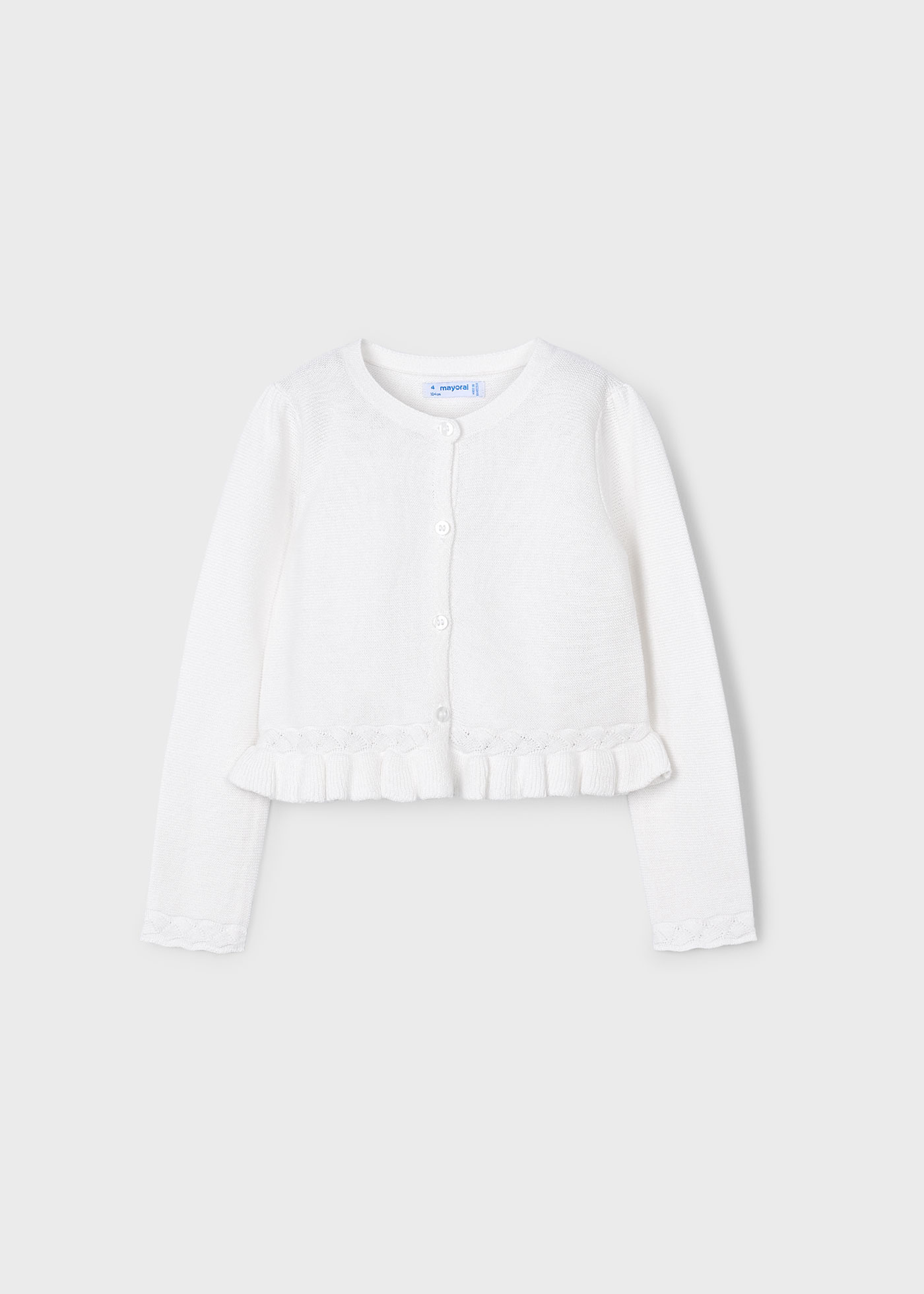 Cardigan tricot dettagli intrecciati bambina