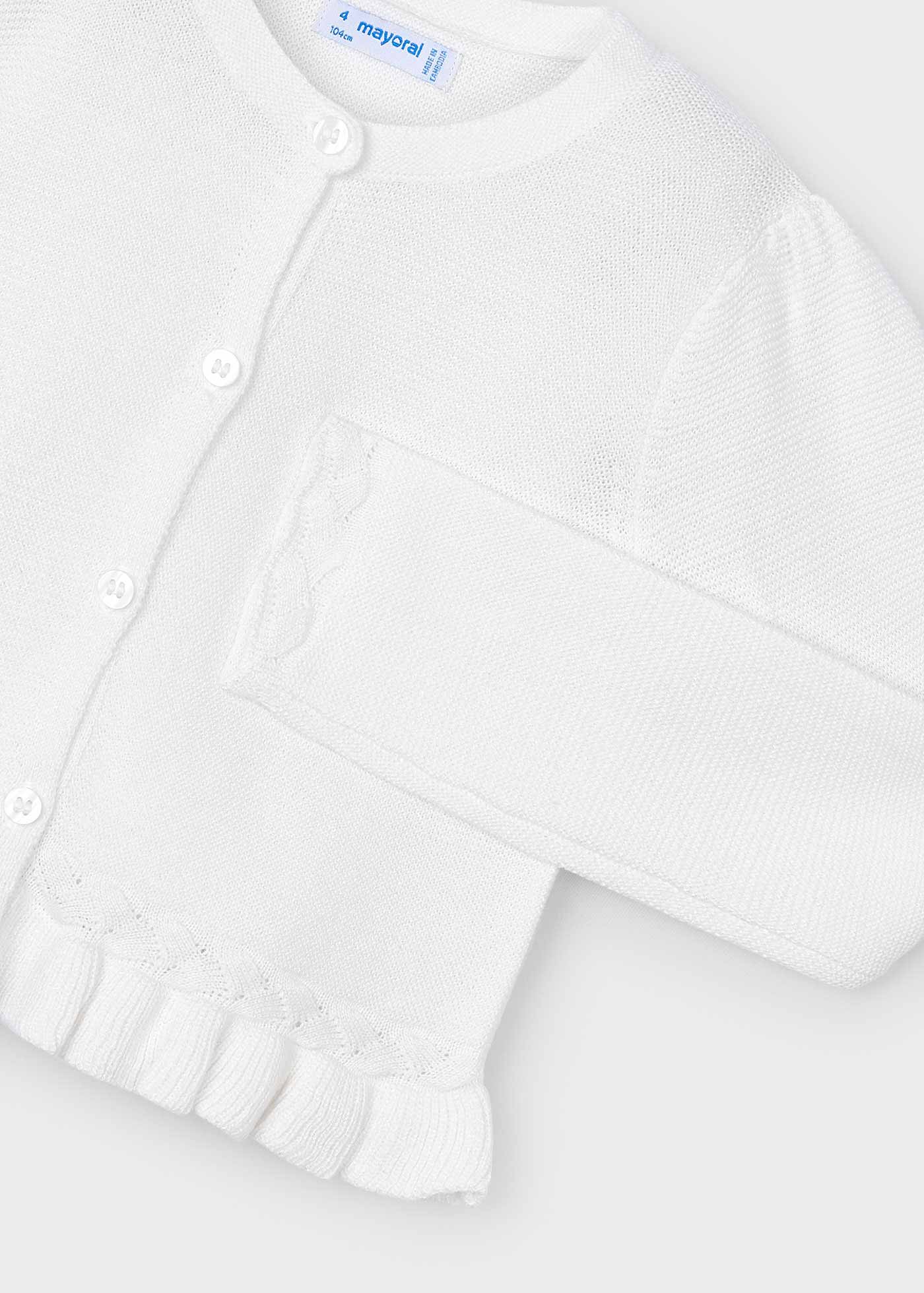 Cardigan tricot dettagli intrecciati bambina