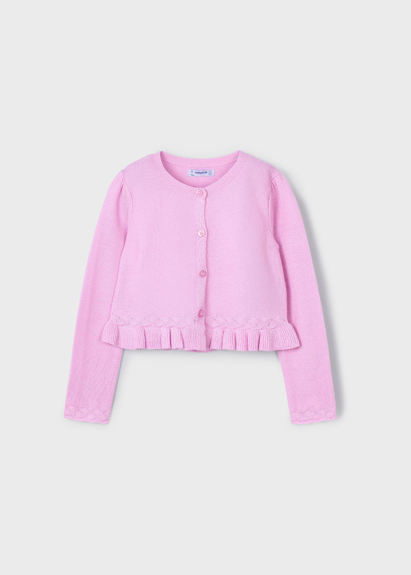 Cardigan tricoté avec détails tressés fille