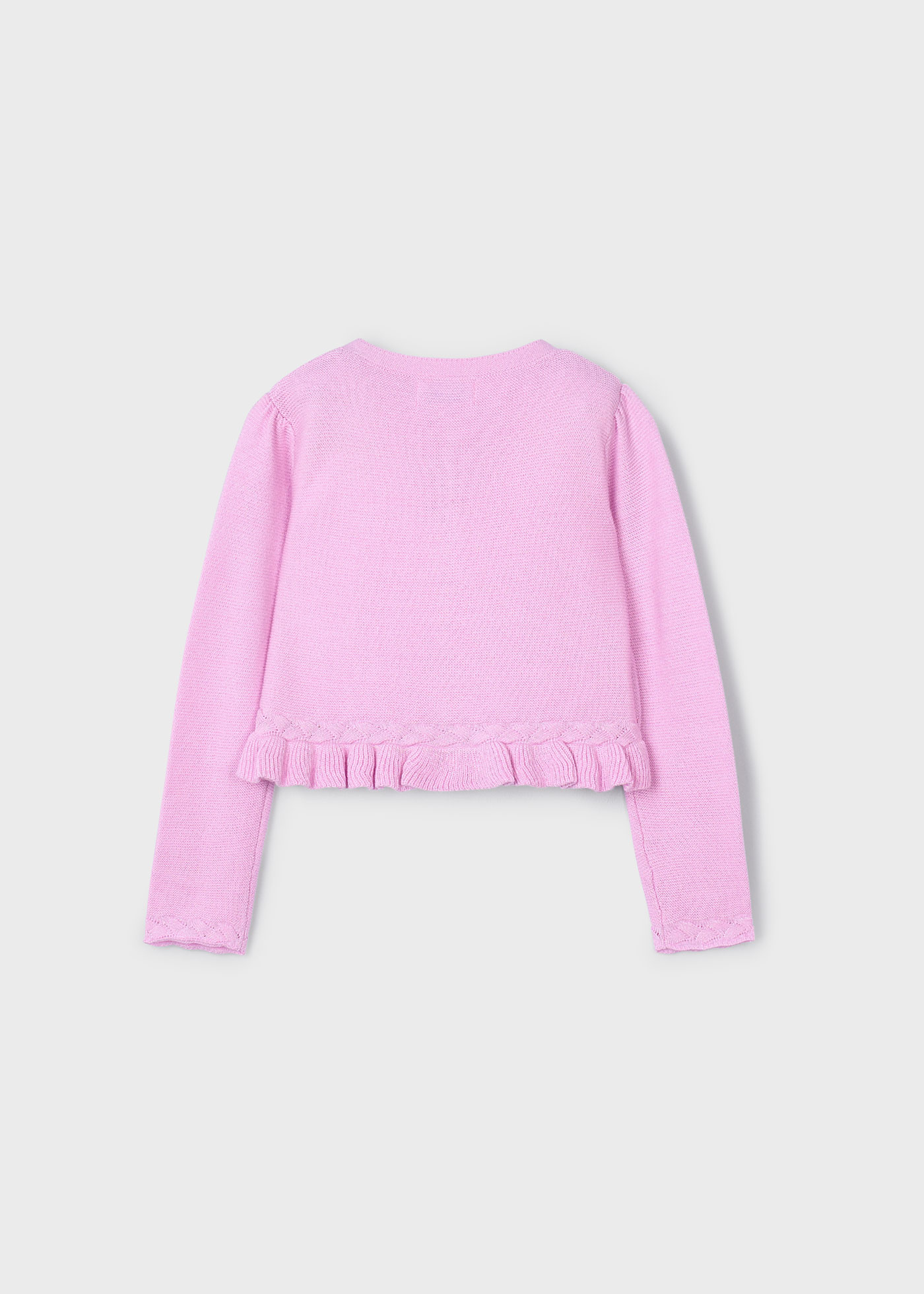 Cardigan tricot dettagli intrecciati bambina