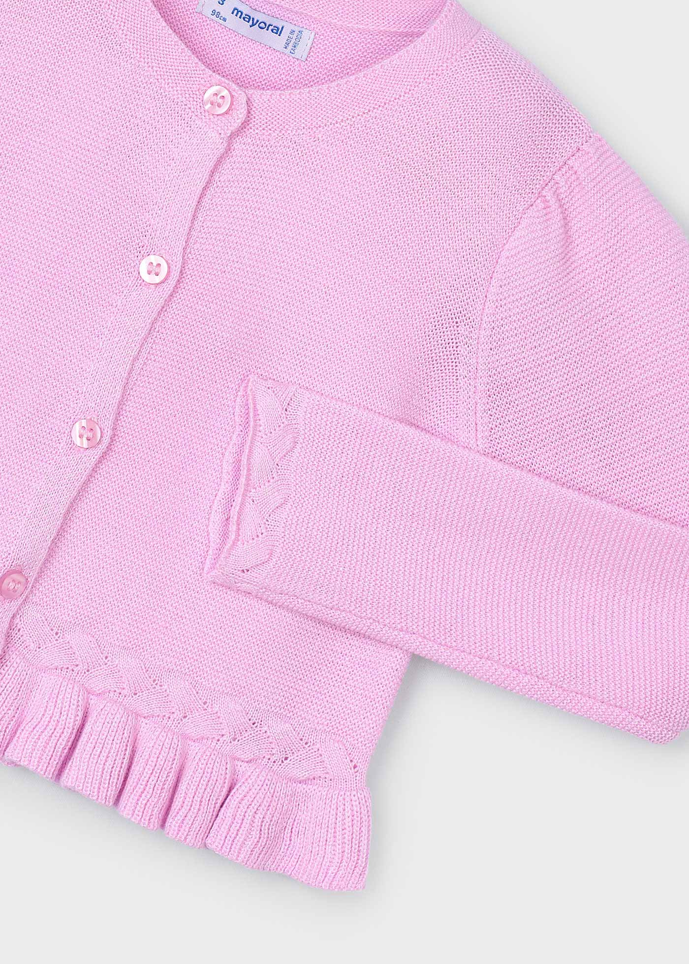 Cardigan tricot dettagli intrecciati bambina