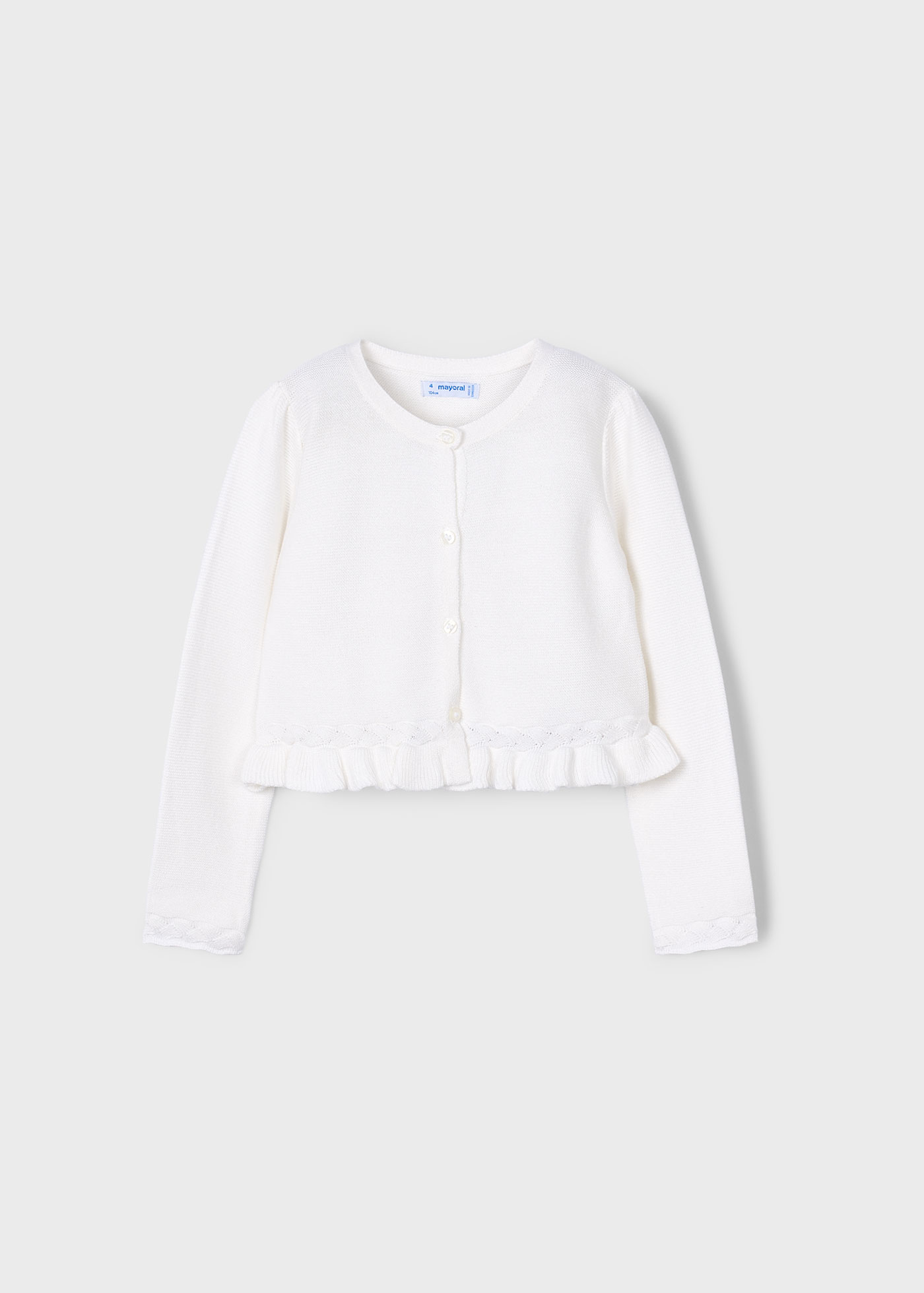 Cardigan tricot cu detalii impletite fetita