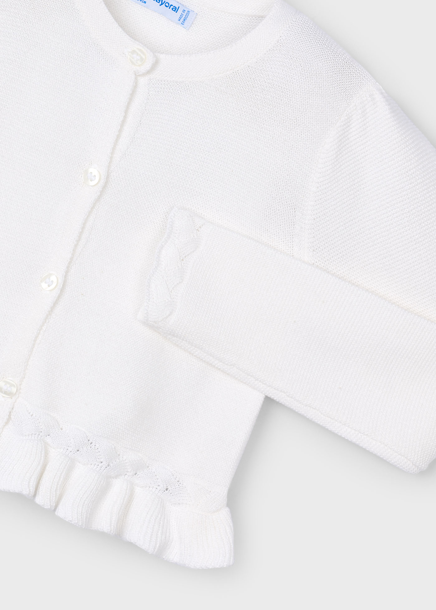 Cardigan tricot dettagli intrecciati bambina