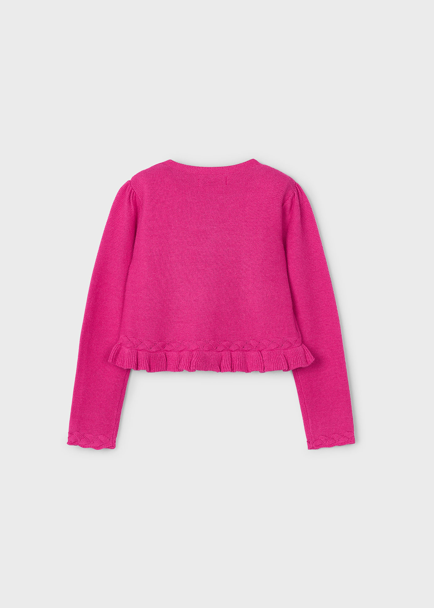 Cardigan tricoté avec détails tressés fille