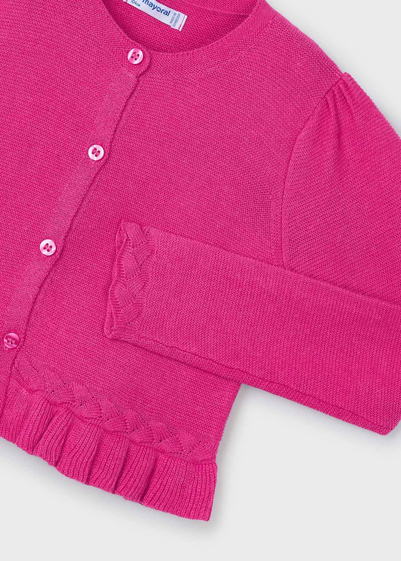 Cardigan tricot dettagli intrecciati bambina
