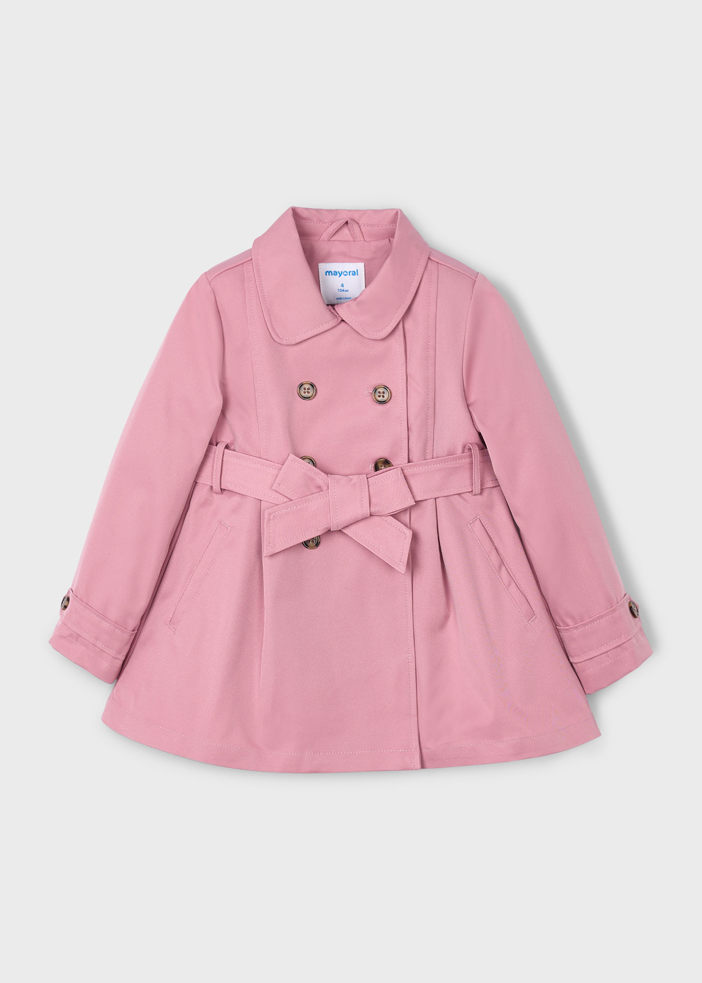 Girl Belted Trench Coat