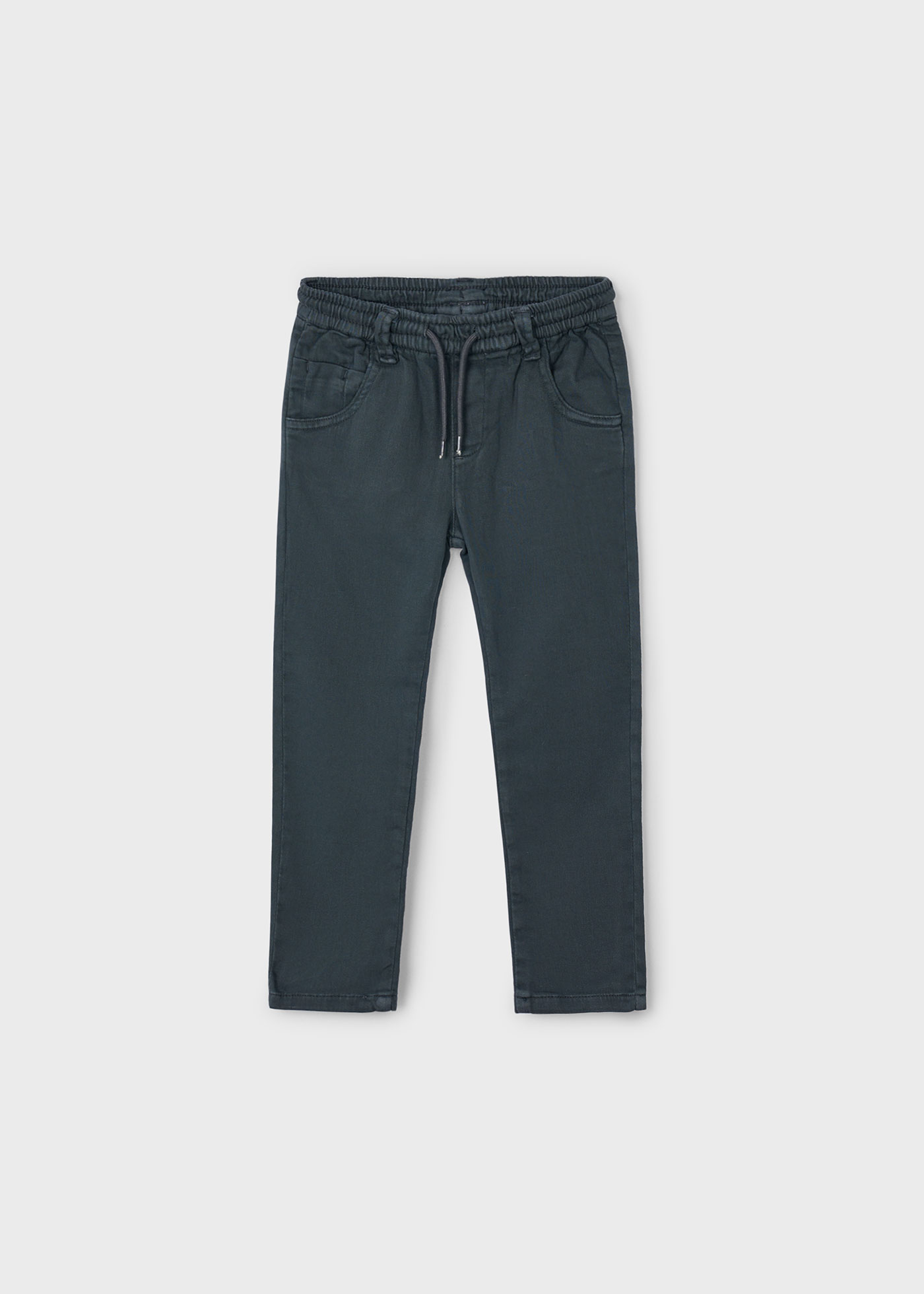 Boy Twill Pants with Drawstring