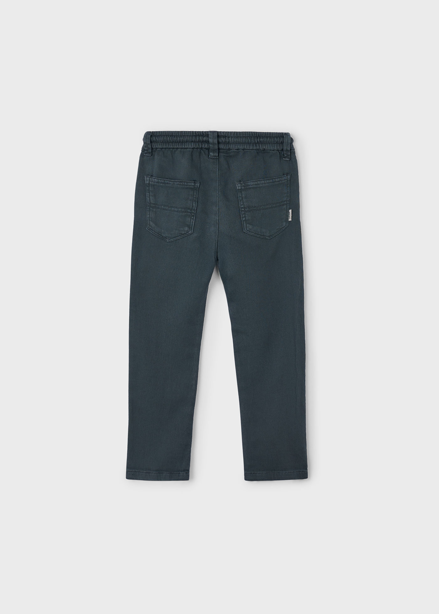 Boy twill trousers with drawstring