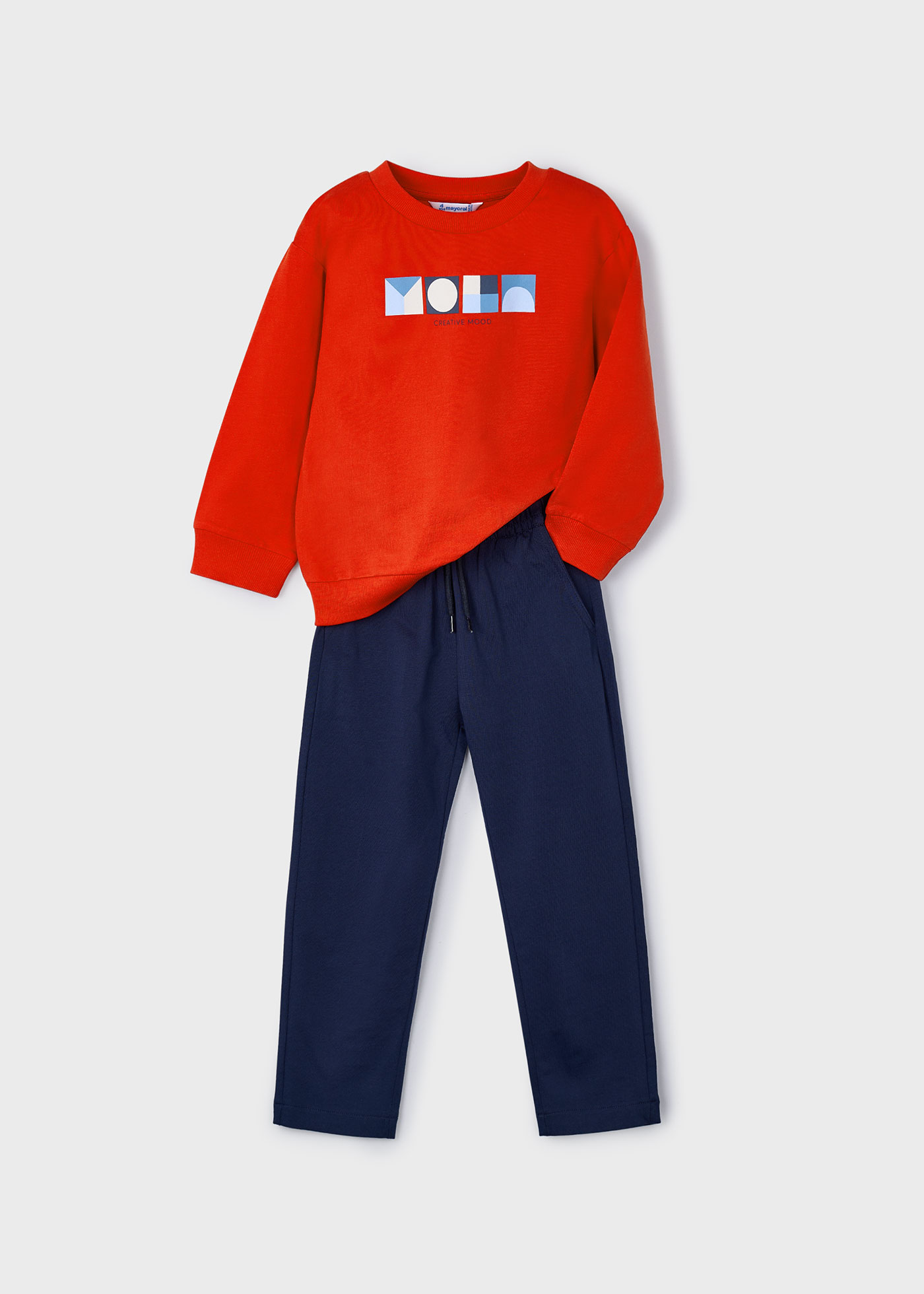 Boy geometric motif tracksuit