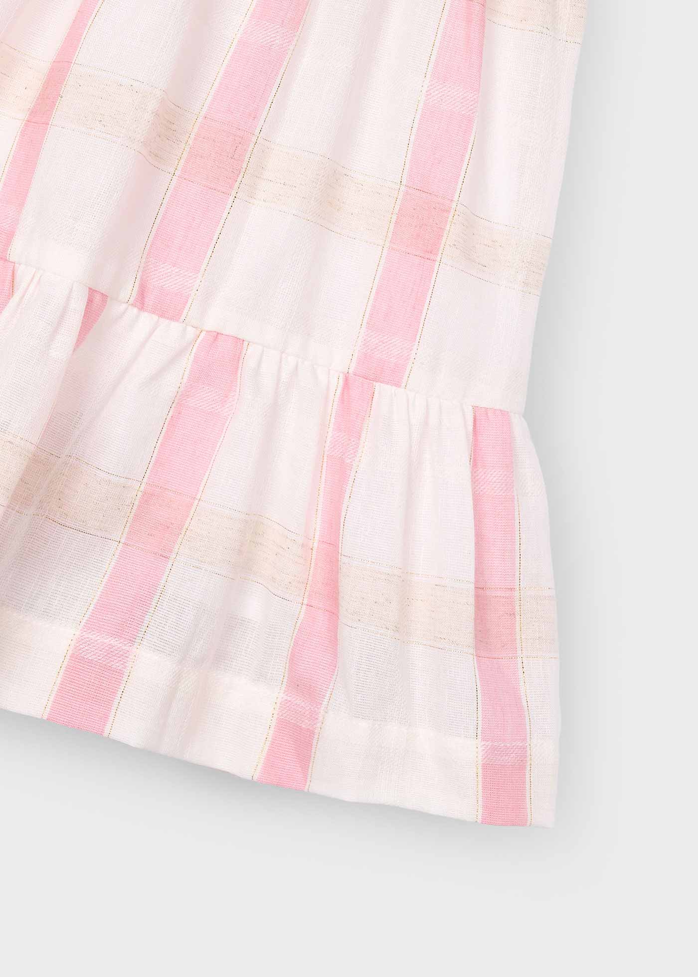 Girl linen check dress