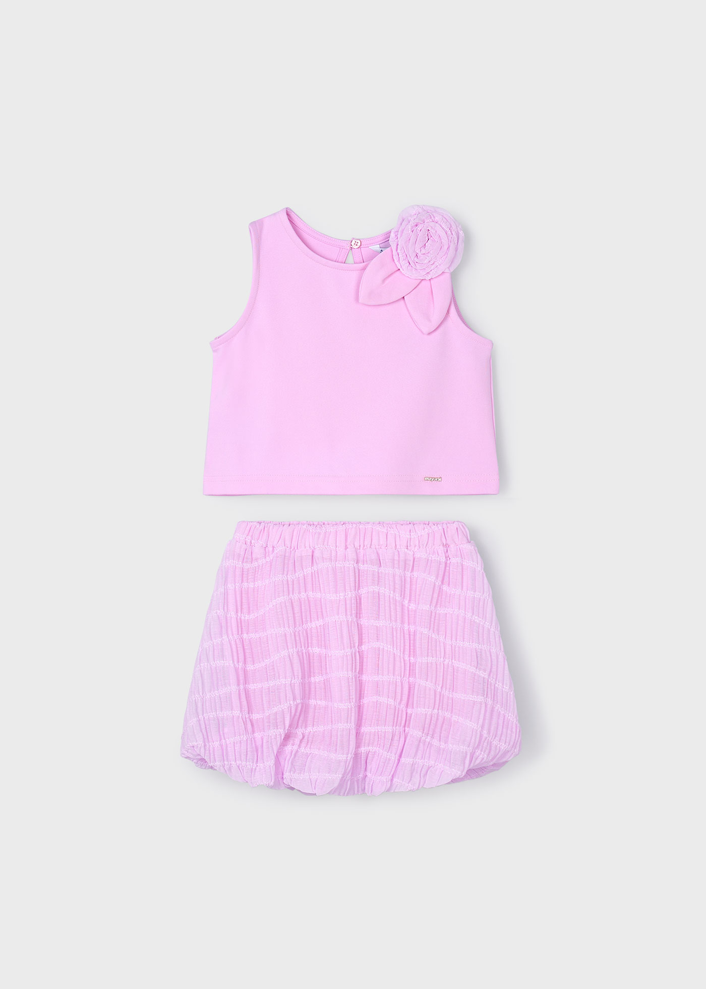 Conjunto saia balão e top menina