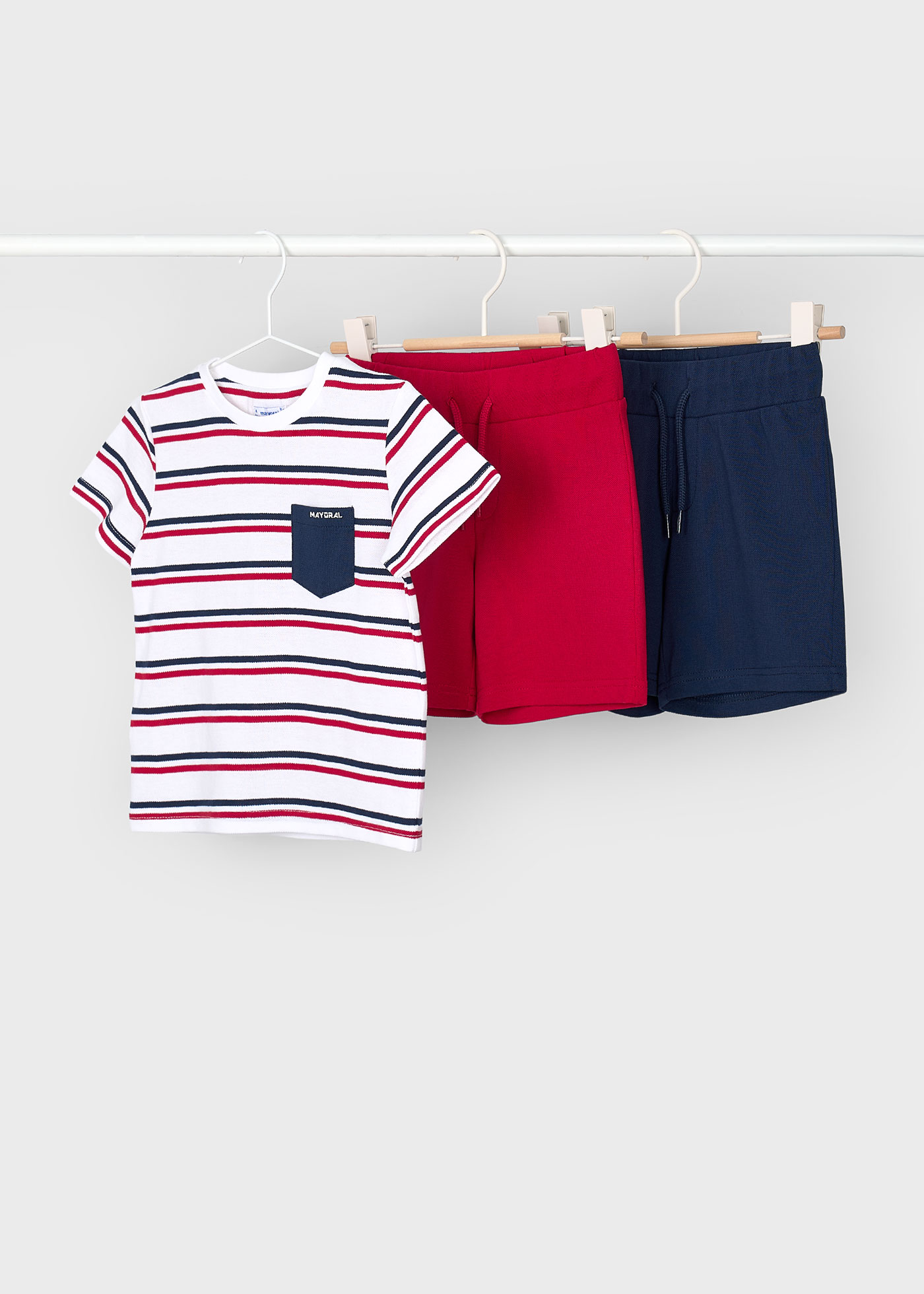 Completo in maglia con 2 bermuda bambino