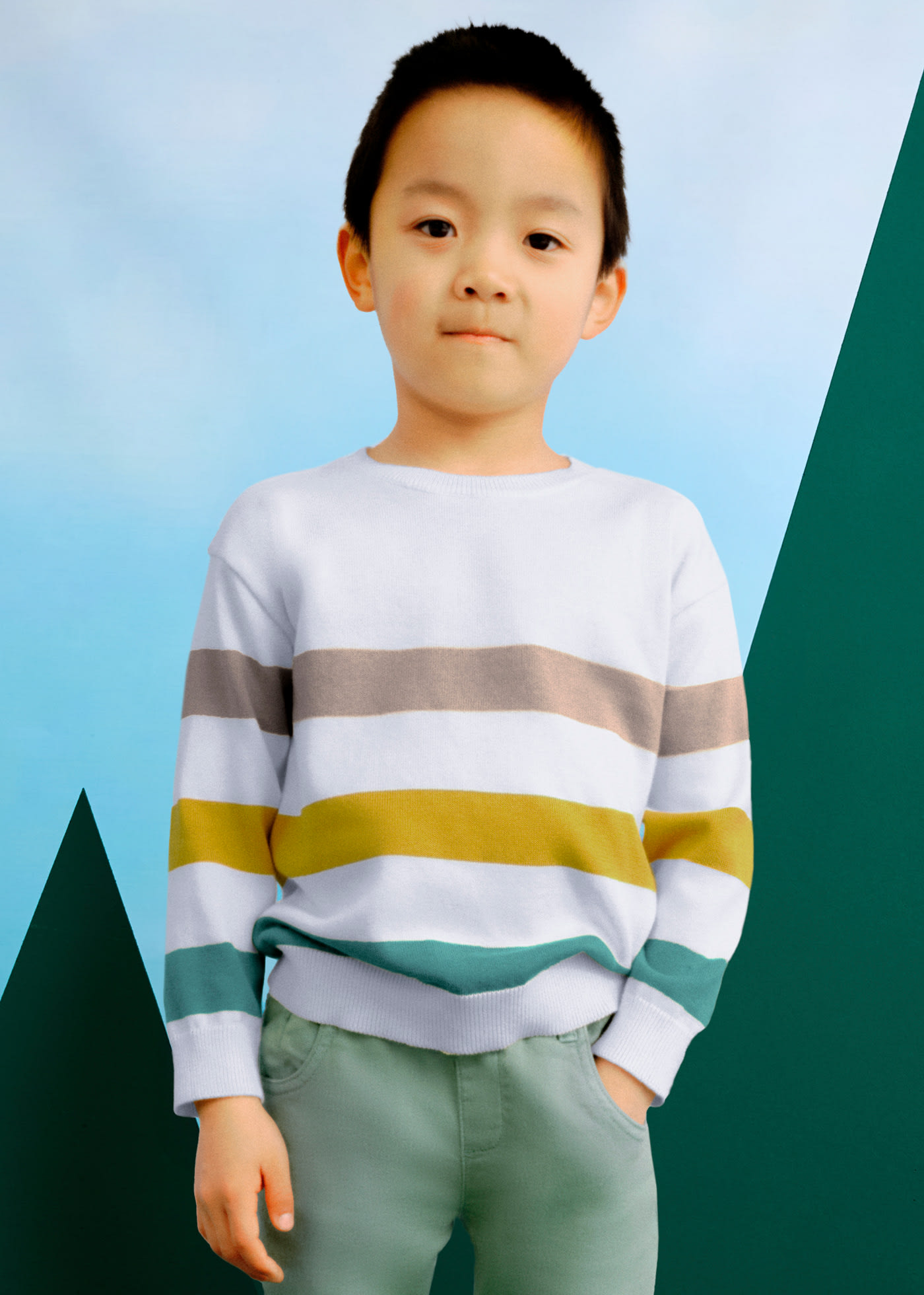 Maglione righe bambino