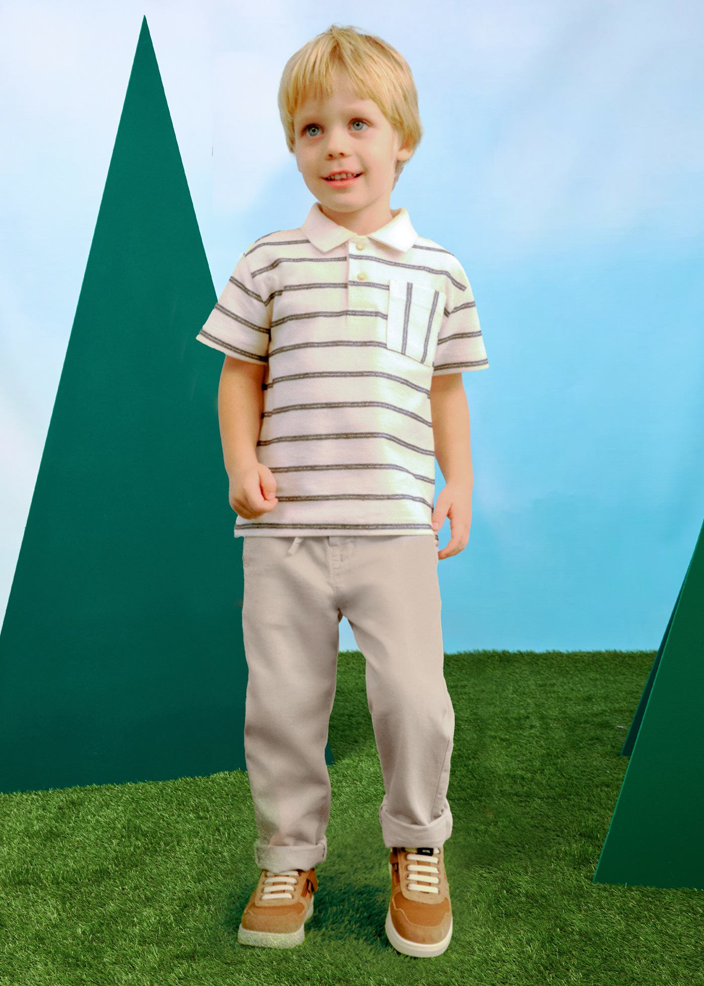 Boy Linen Pants with Drawstring