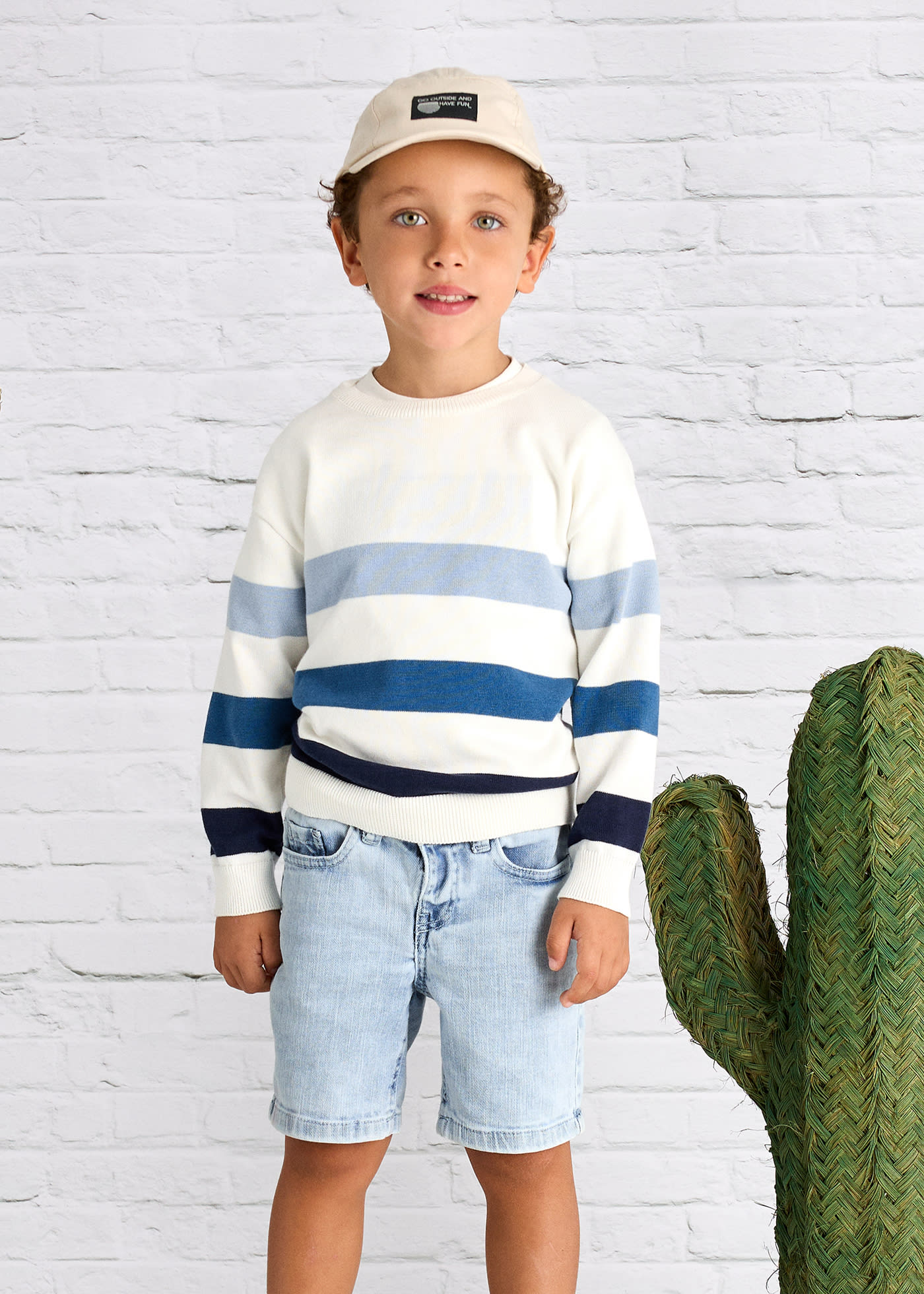 Bermuda jeans basico bambino