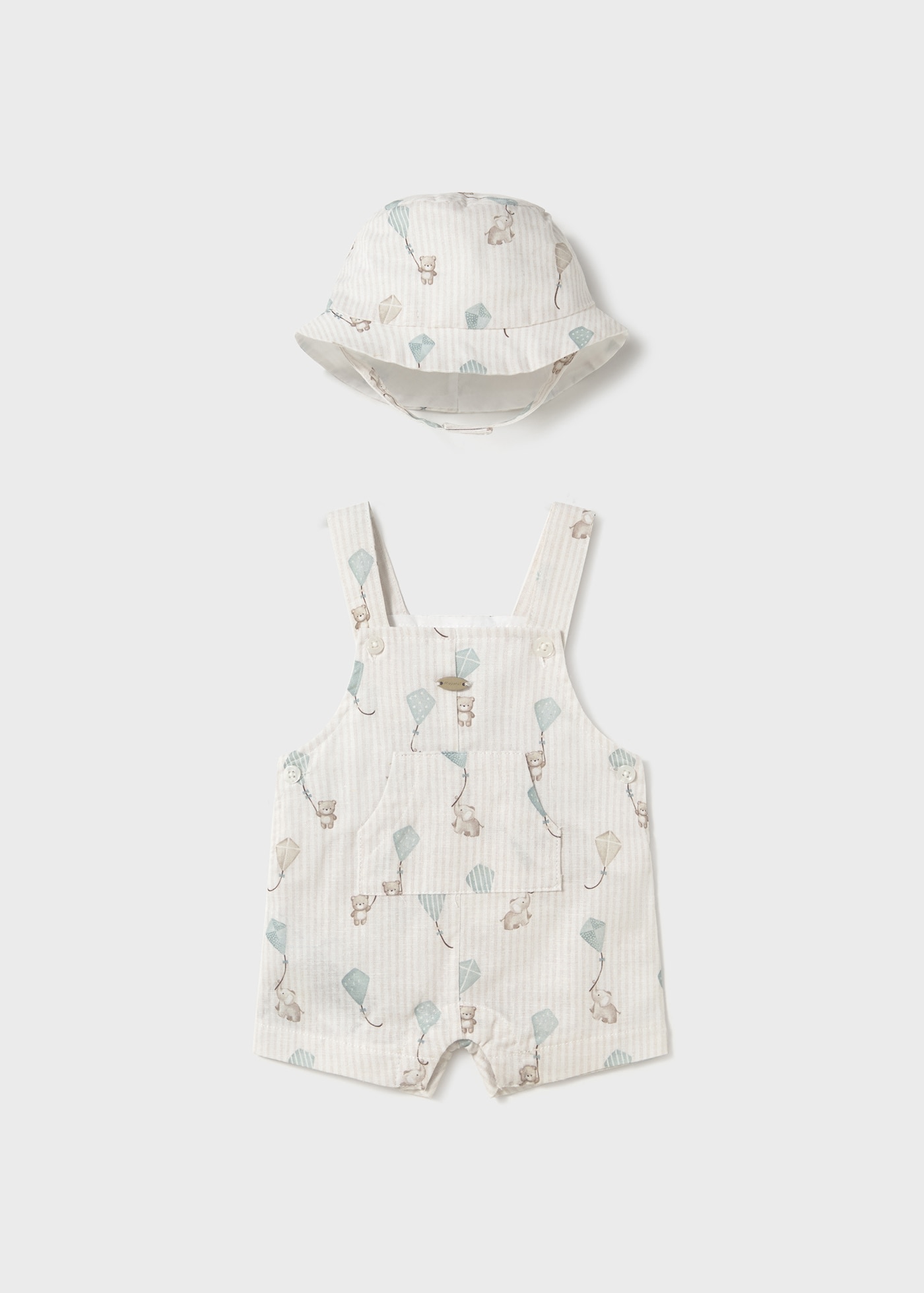 Newborn Printed Romper with Hat