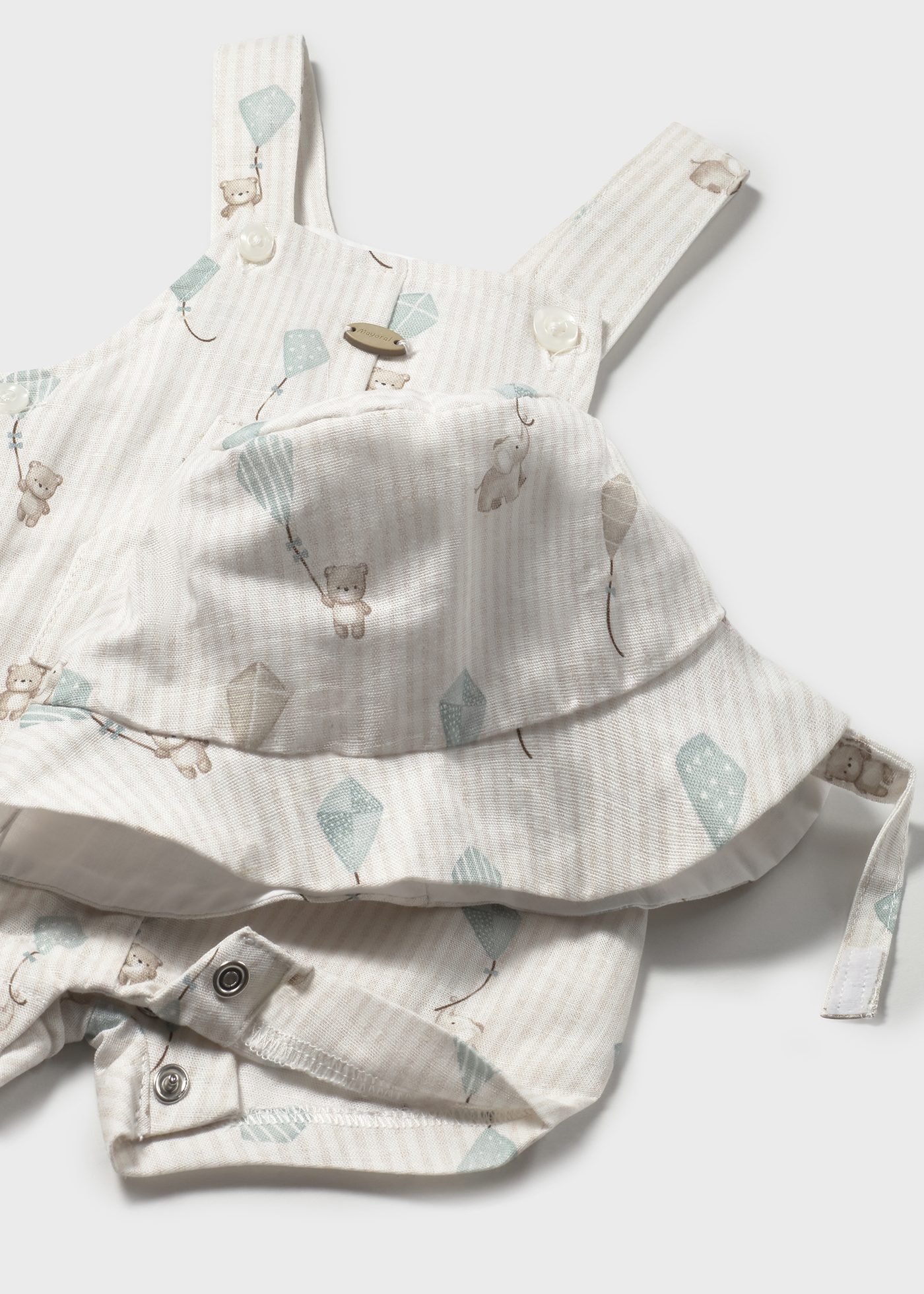 Newborn Printed Romper with Hat