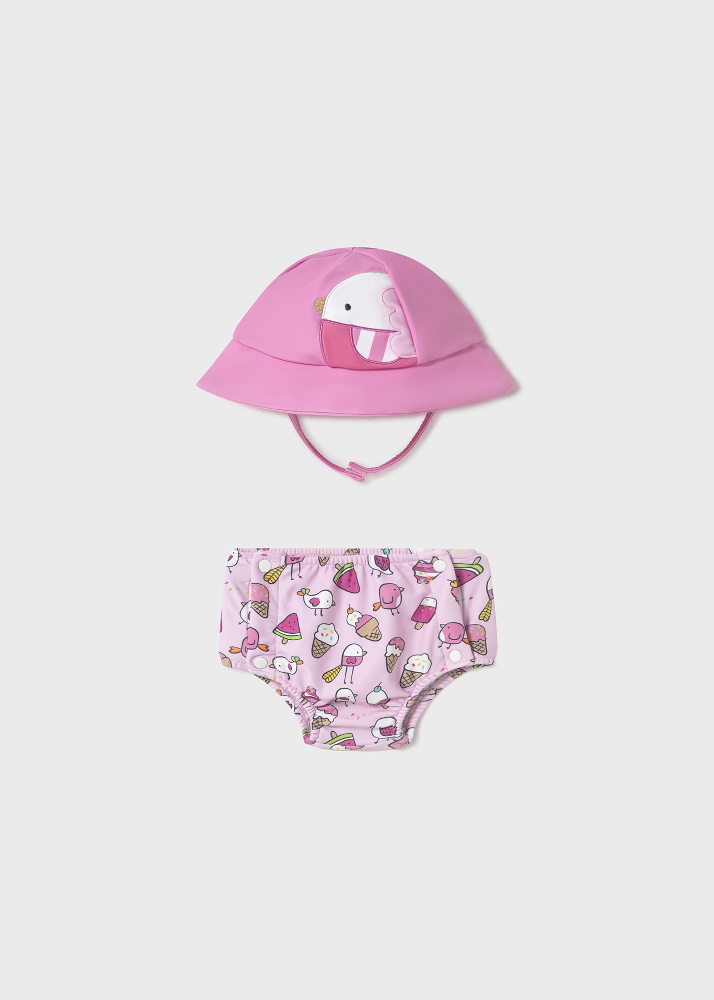 Newborn Sun Protection Swim Briefs with Hat