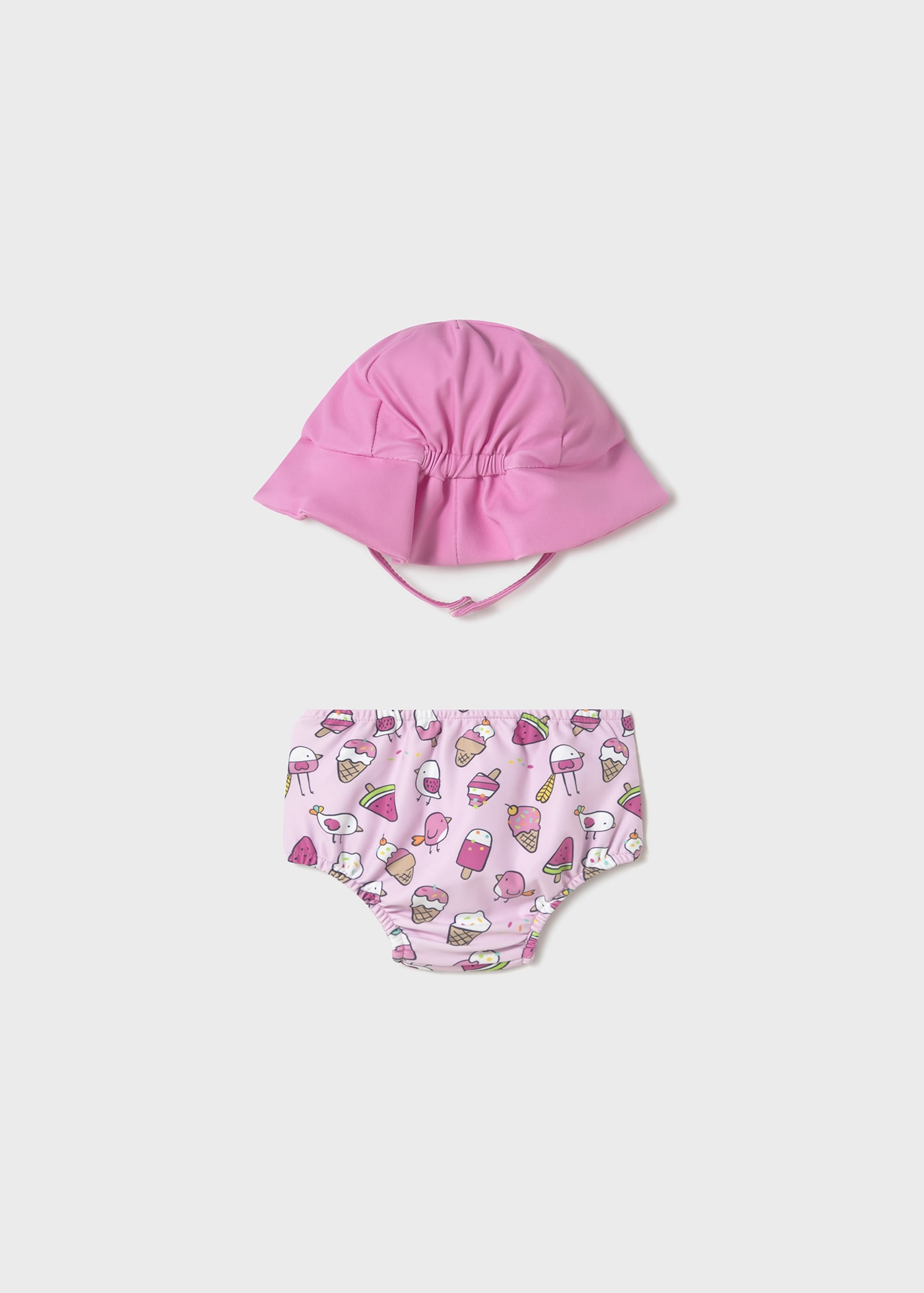 Newborn Sun Protection Swim Briefs with Hat