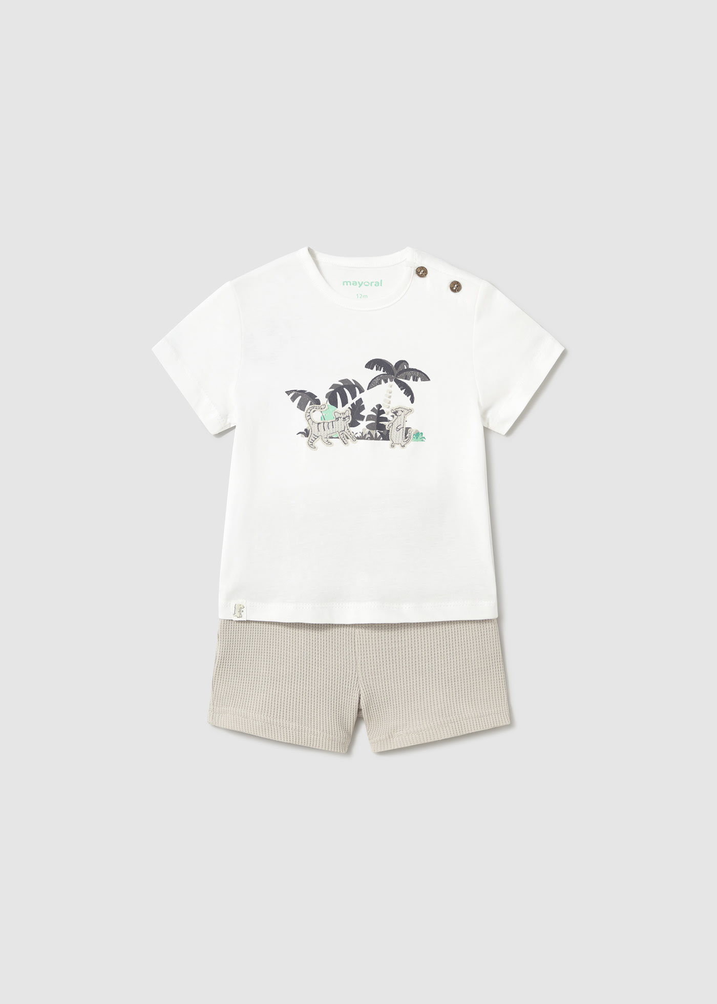 Completo pantaloncino e maglietta giungla neonato