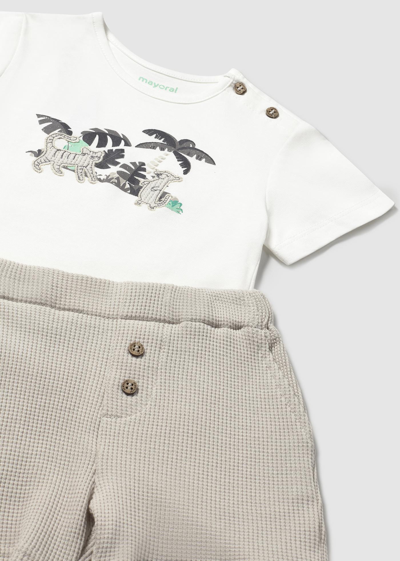 Completo pantaloncino e maglietta giungla neonato