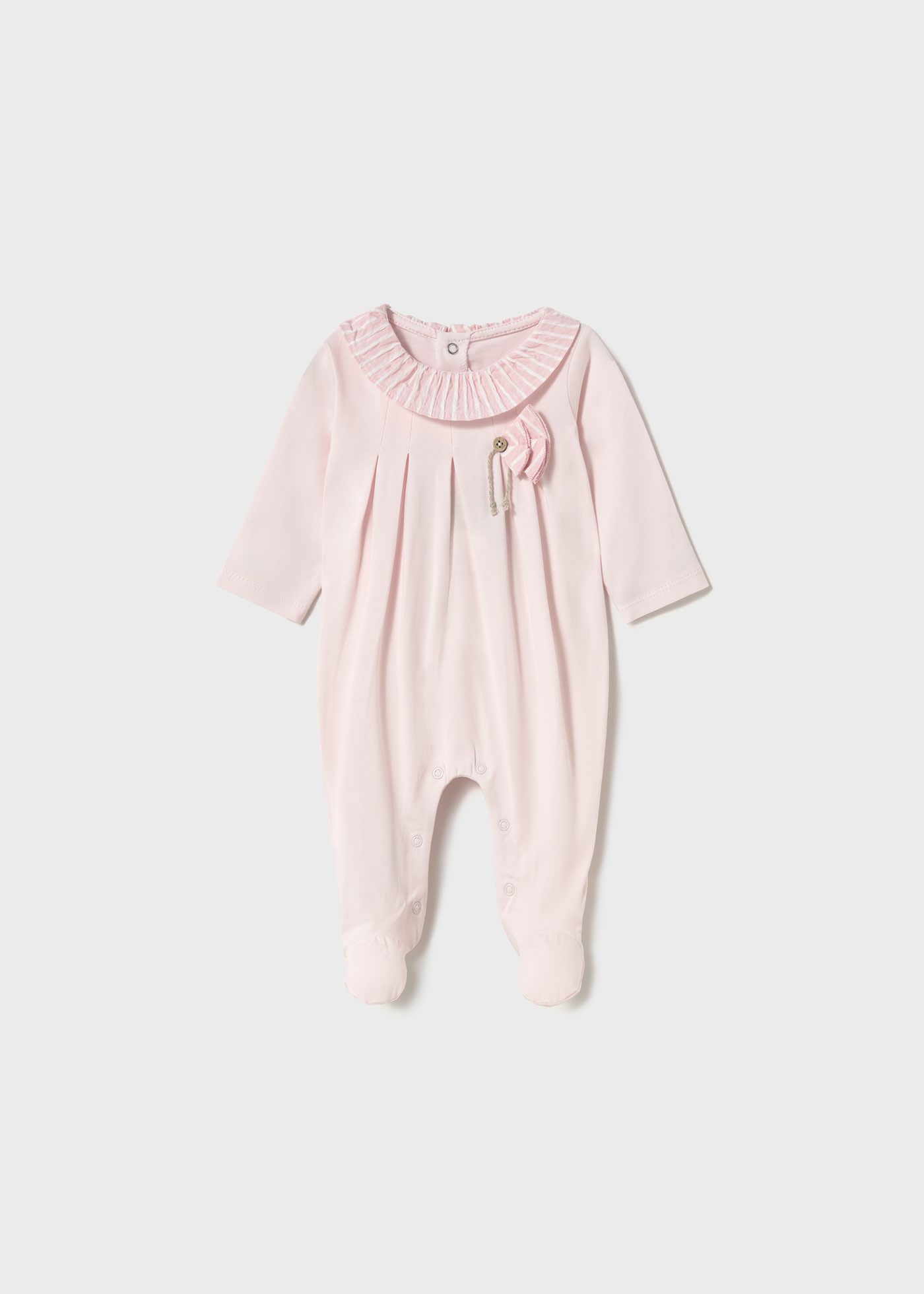 Newborn girl stripe detail romper