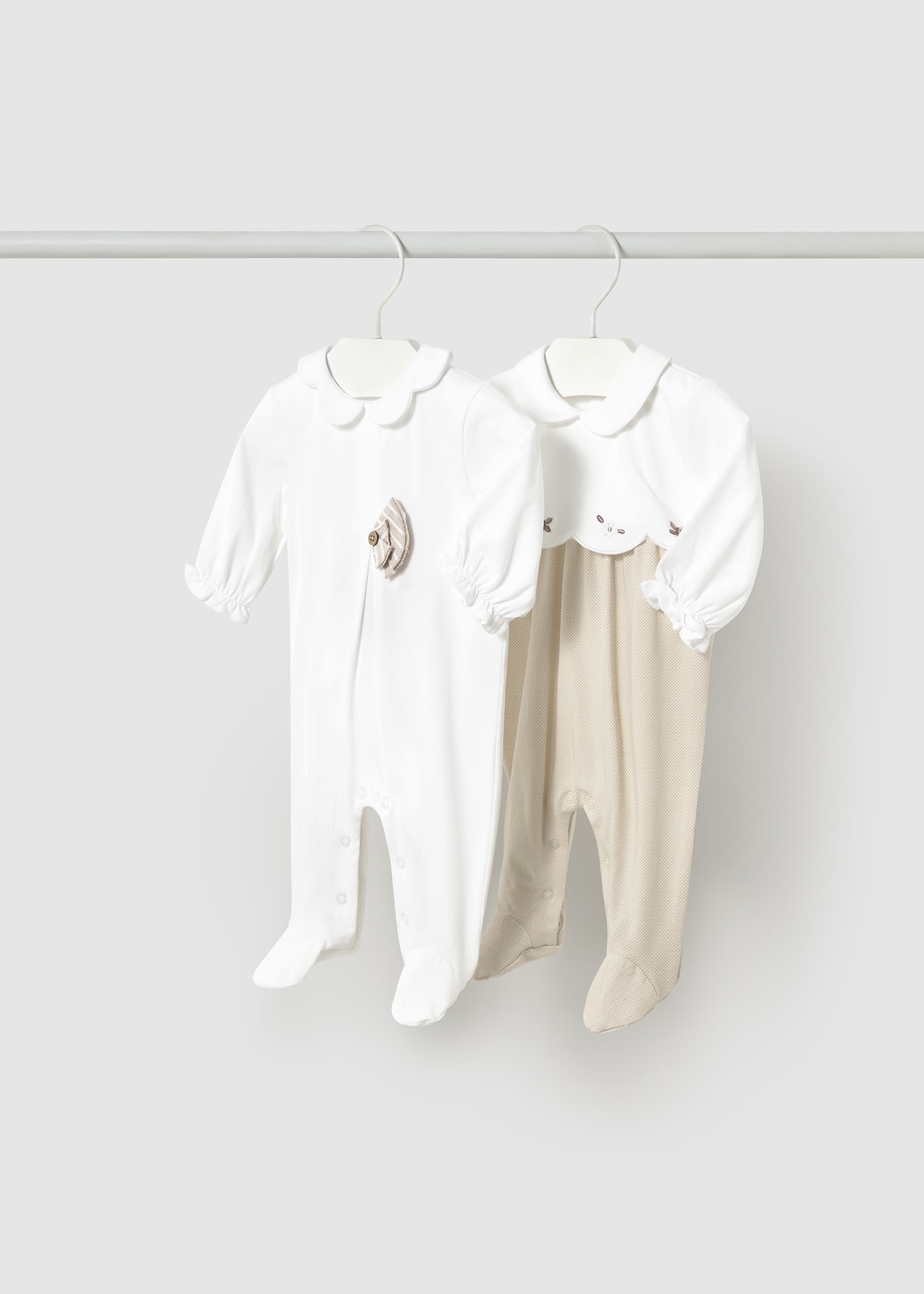 Set 2 pagliaccetti lunghi neonata