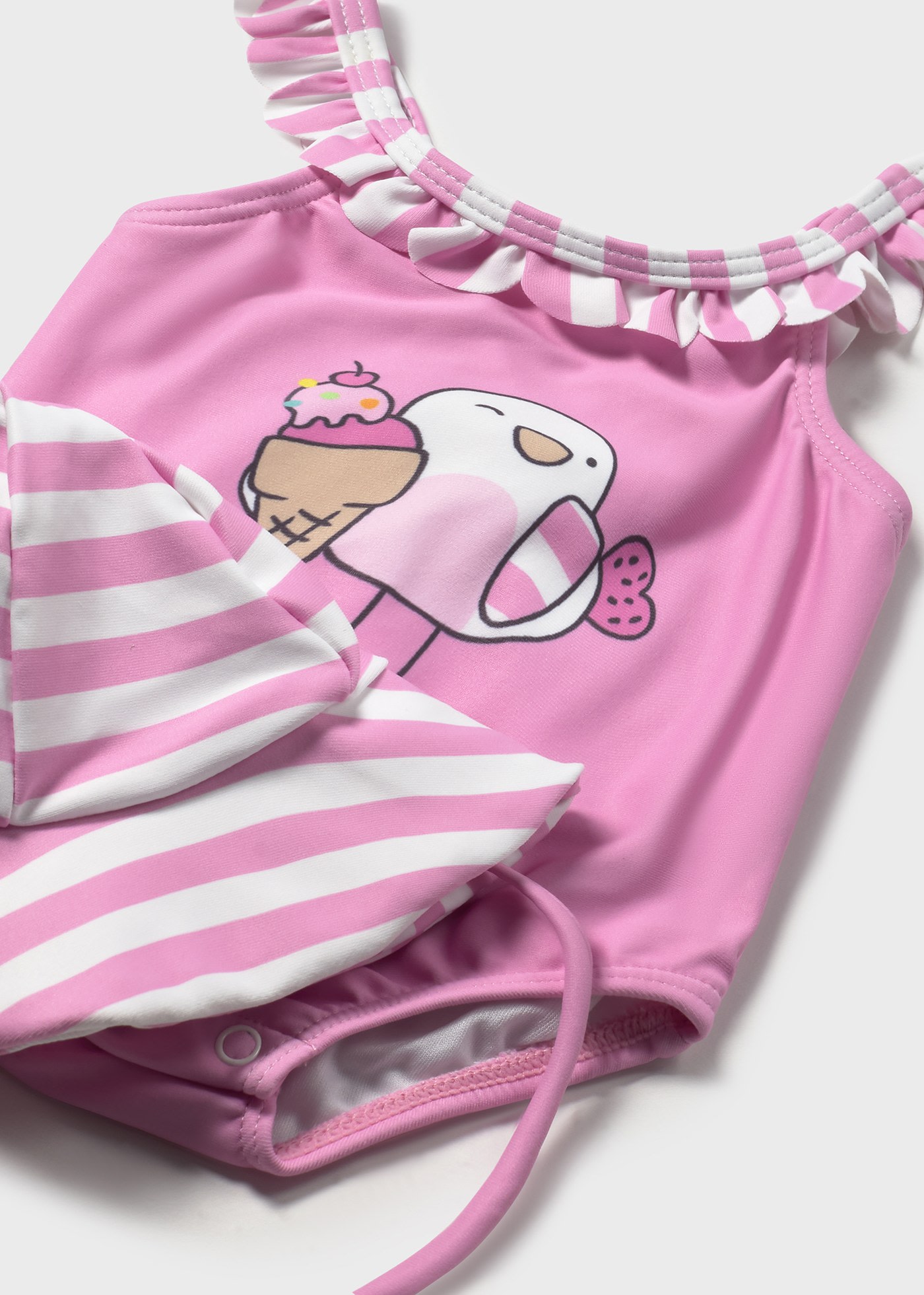 Costume cappello con protezione solare neonata