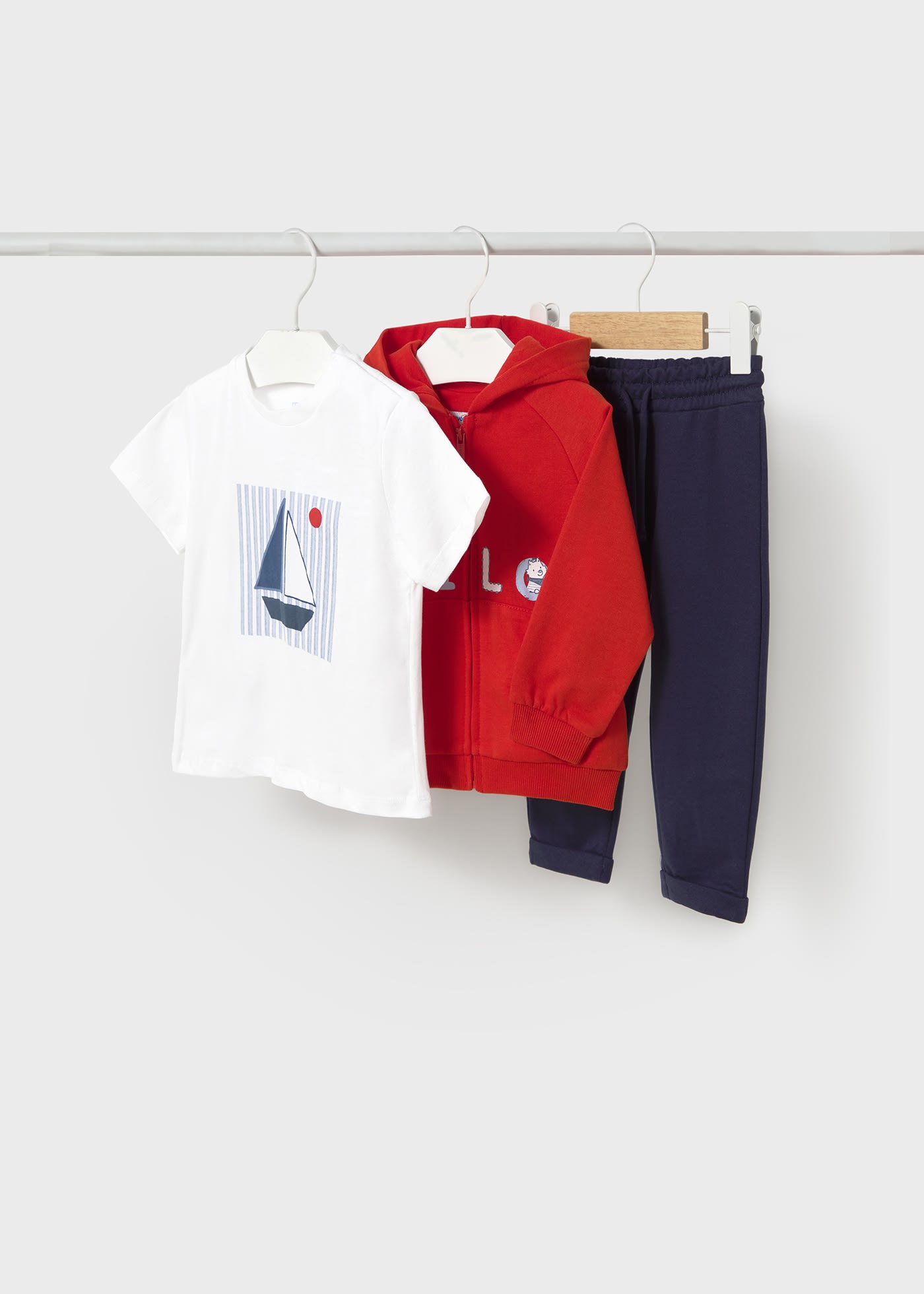 Baby Tracksuit with Sailboat T-Shirt