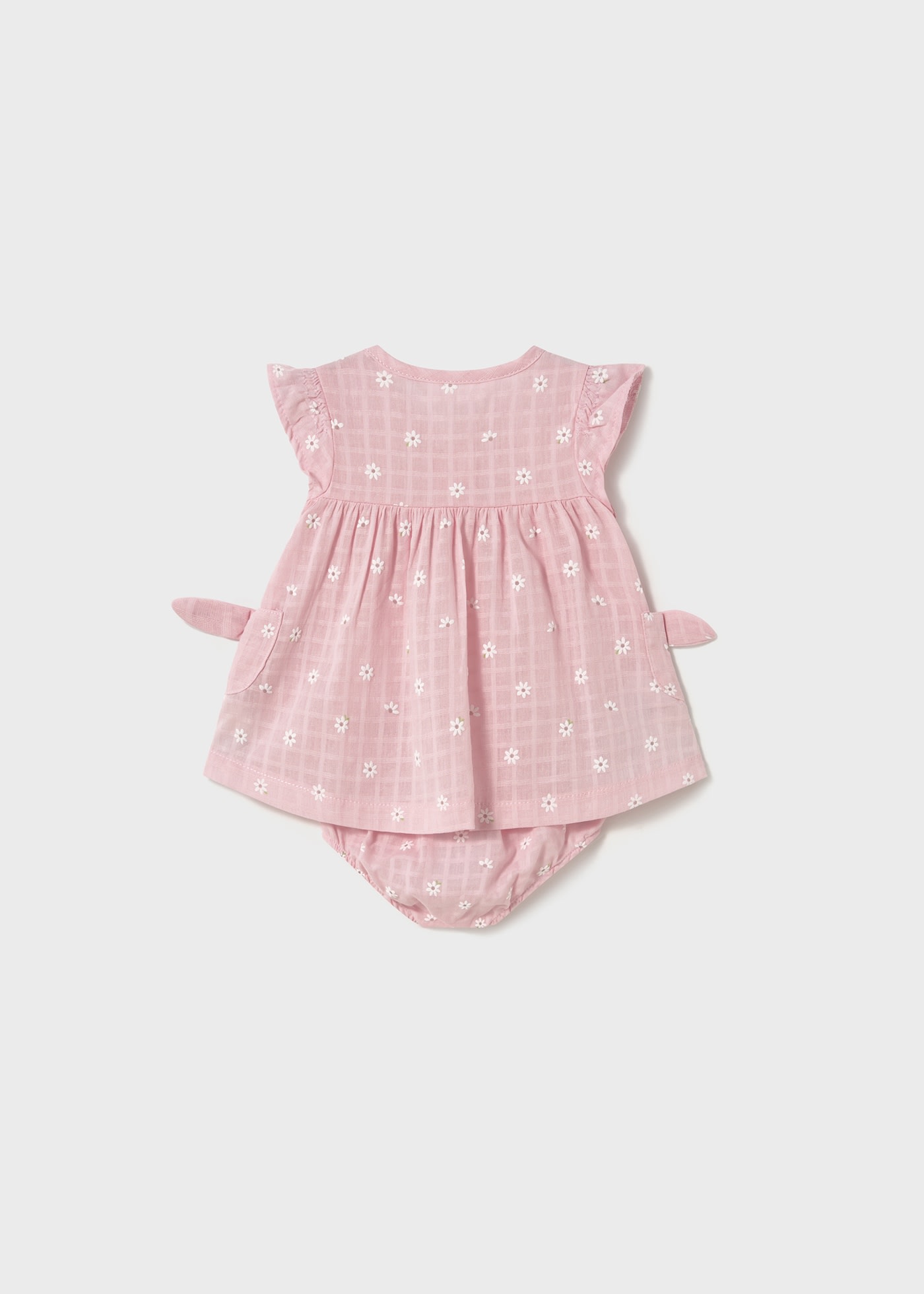 Vestito con copri pannolino bottoni neonata