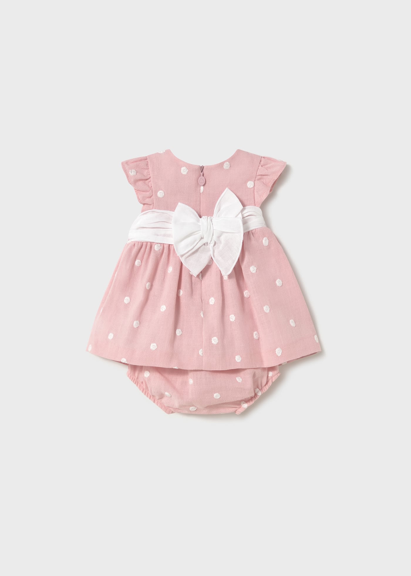 Vestito con copri pannolino ricamo neonata
