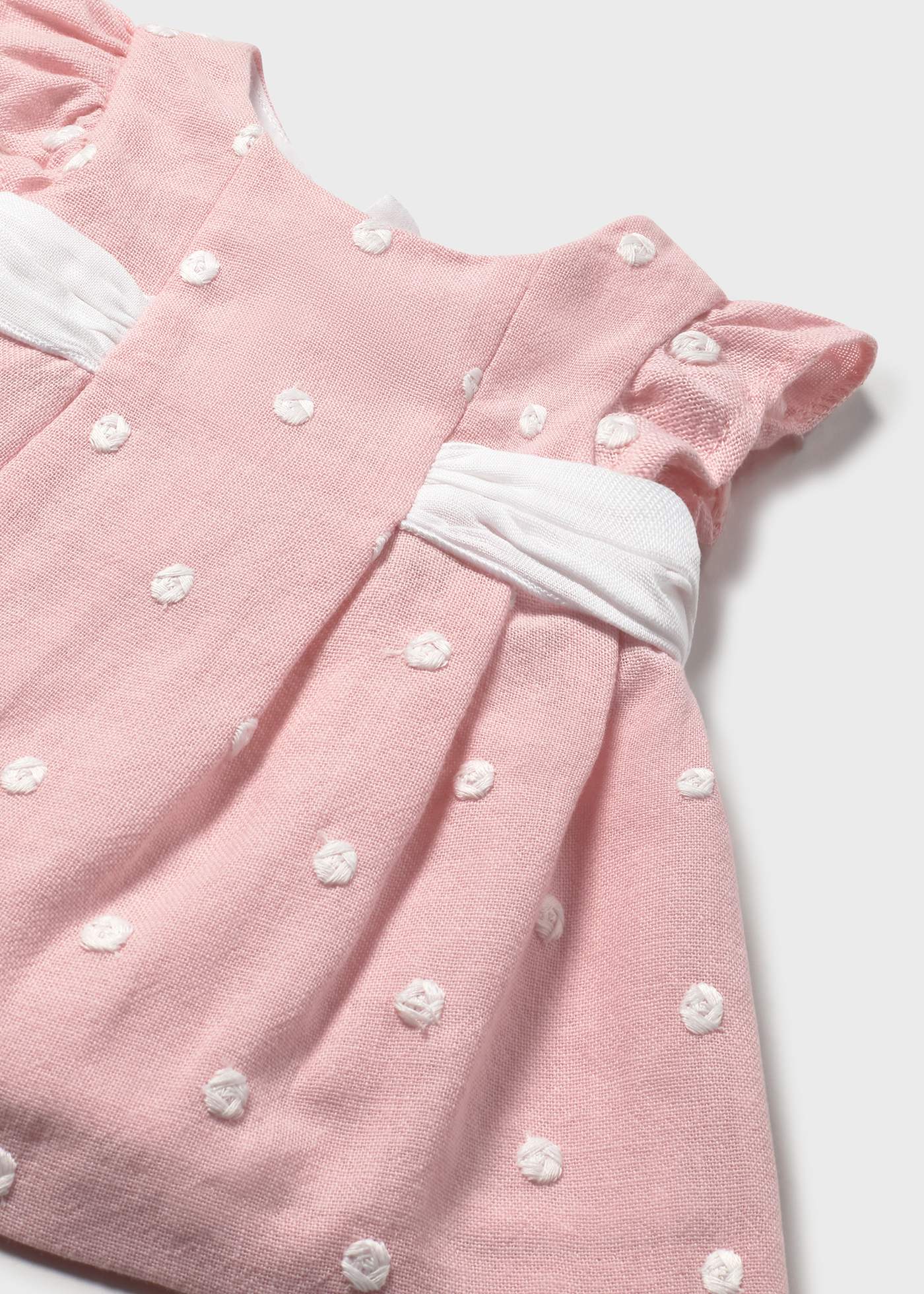 Vestito con copri pannolino ricamo neonata