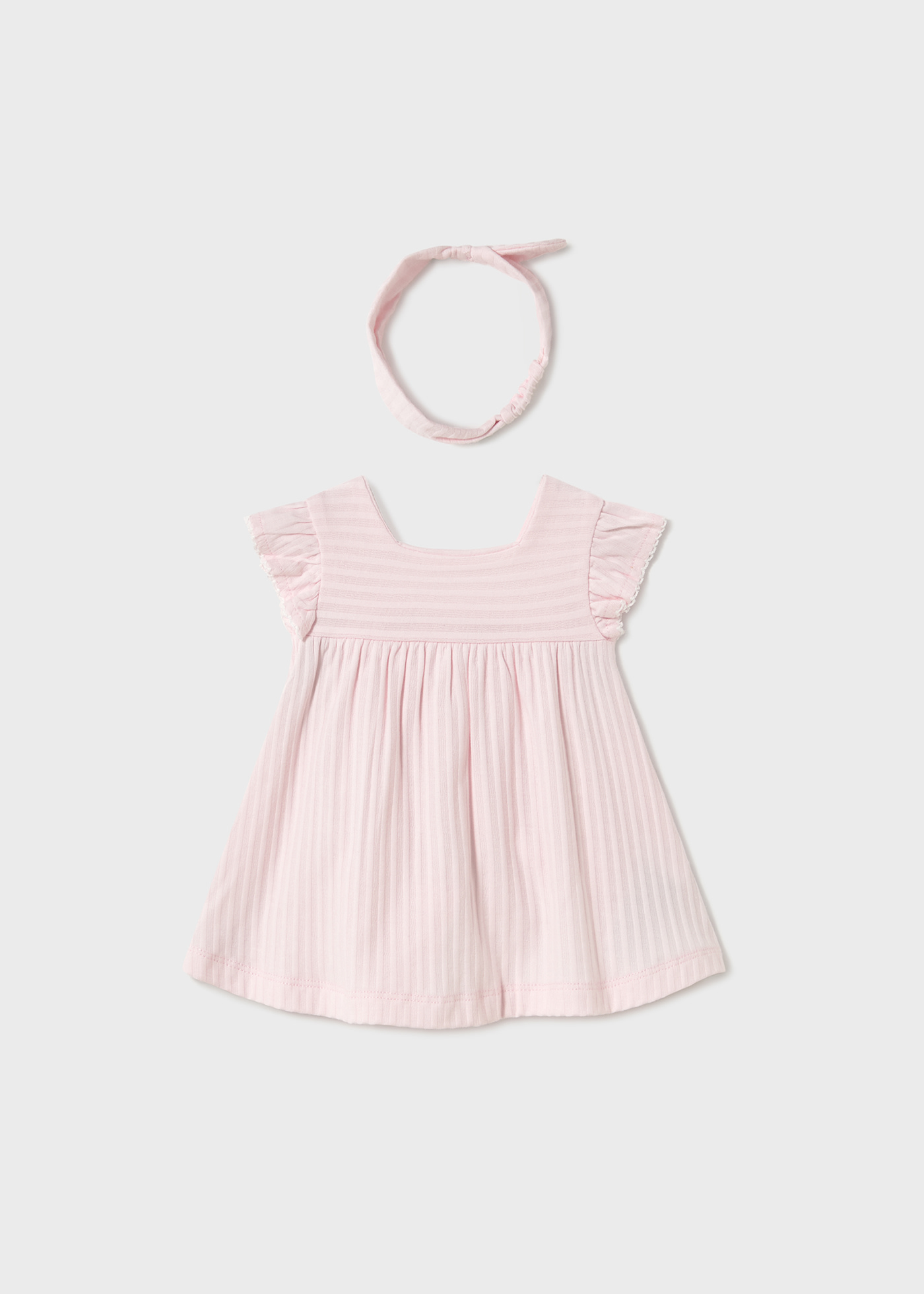 Vestito bottoni con fascia neonata