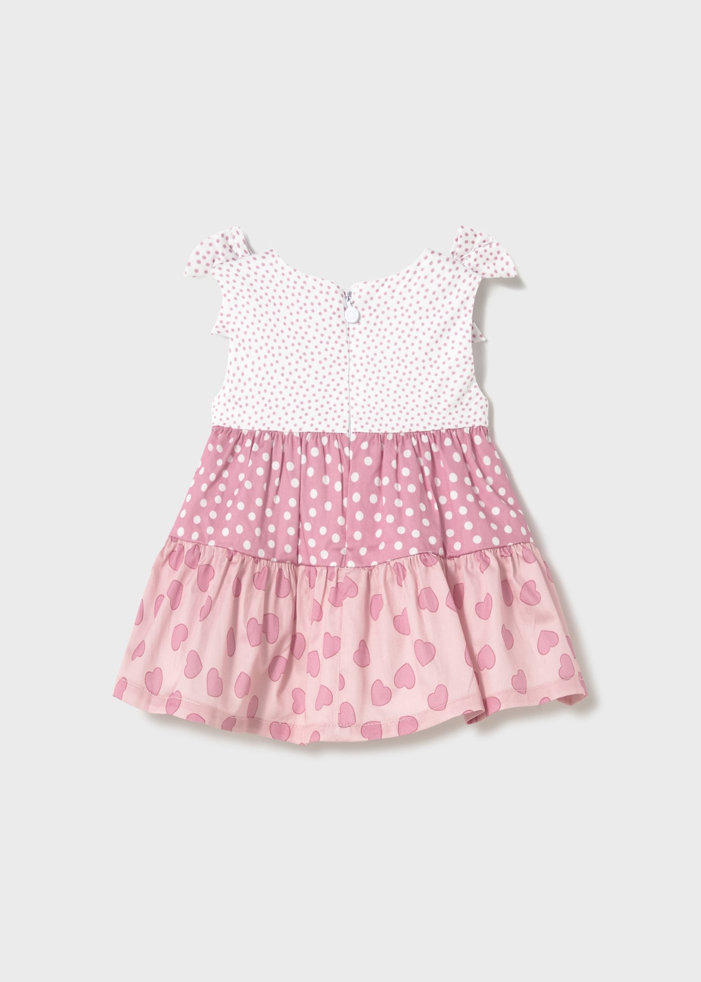 Vestido combinado folhos recém nascida