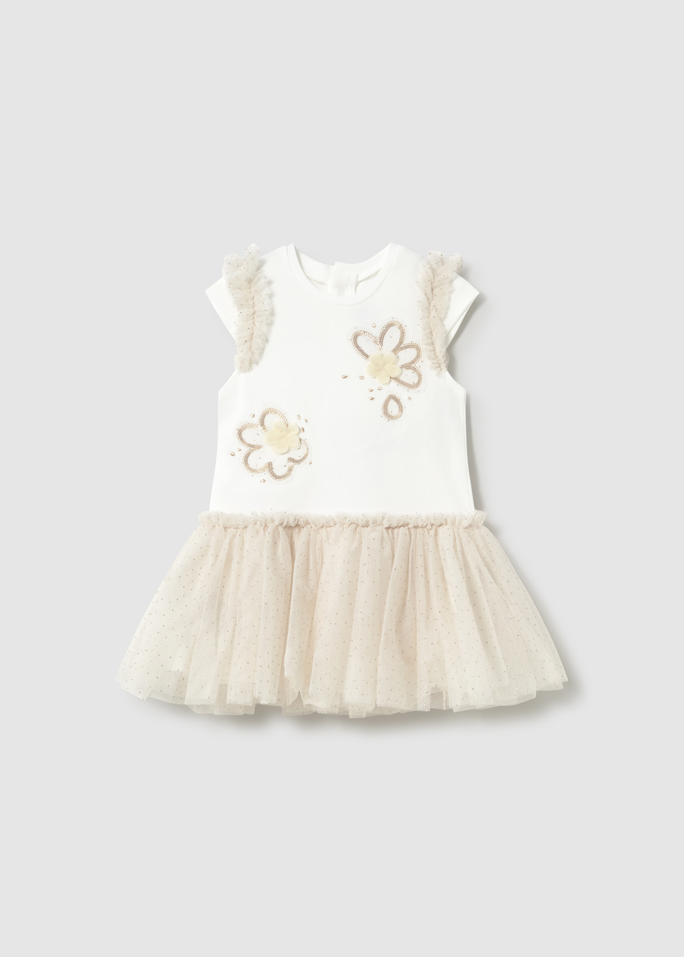 Baby dress with tulle skirt